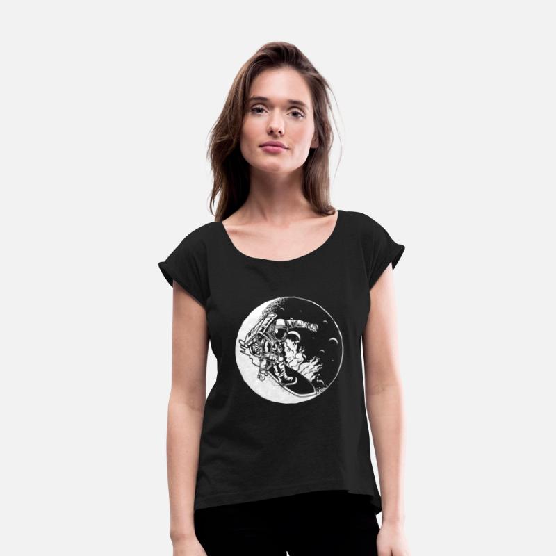 Surfing Surfer Crescent Moon Astronaut