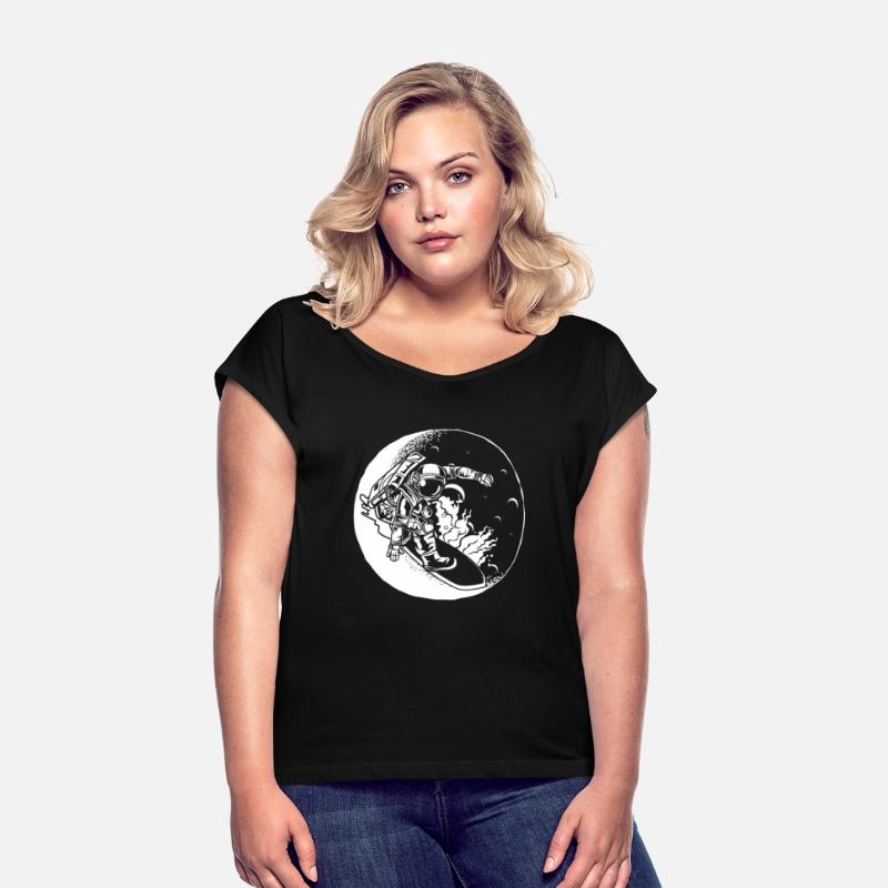 Surfing Surfer Crescent Moon Astronaut