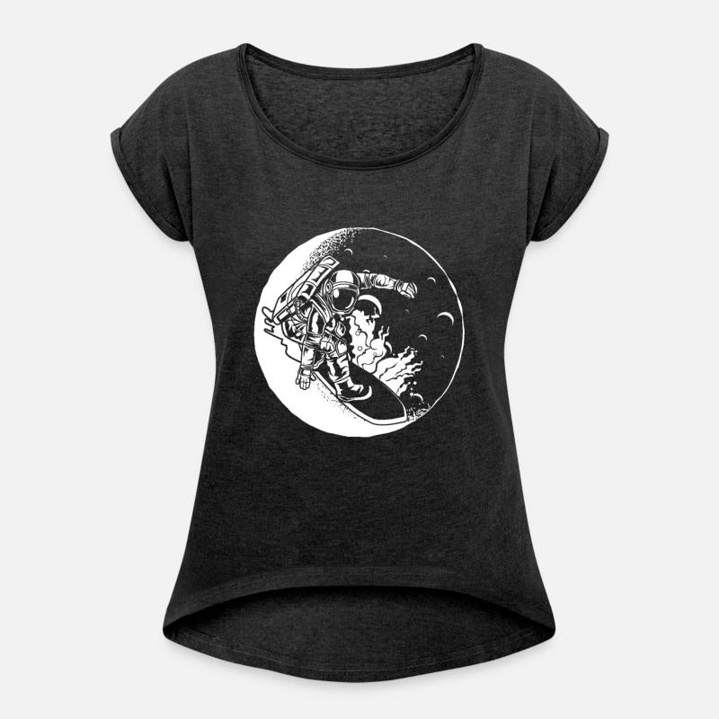 Surfing Surfer Crescent Moon Astronaut