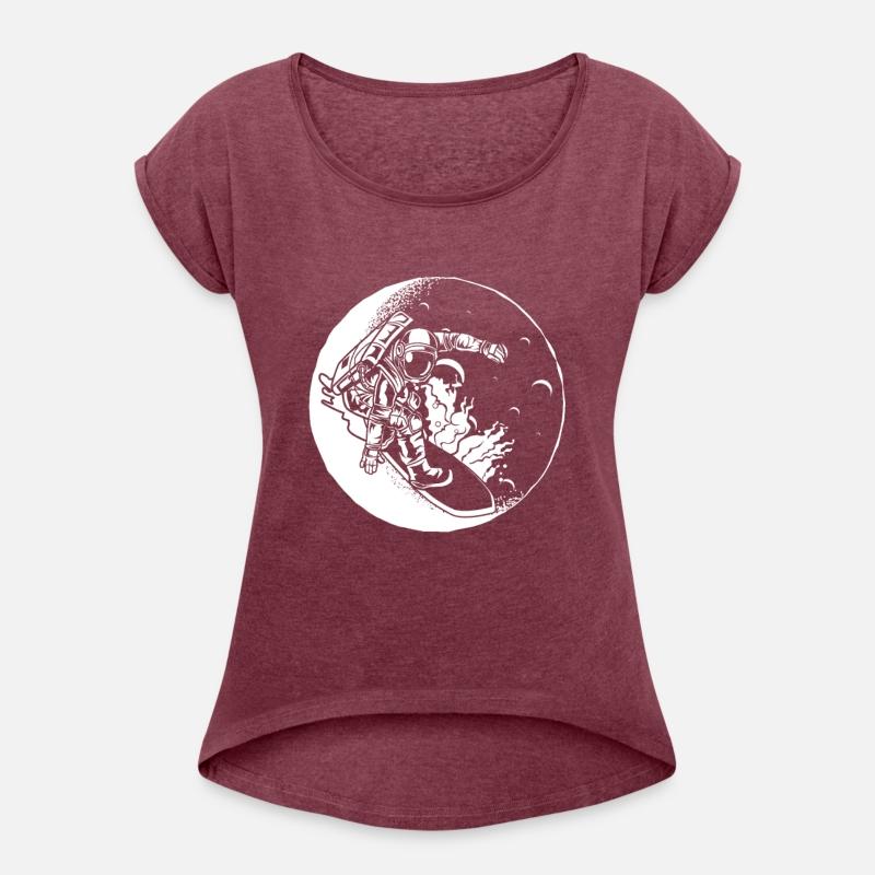 Surfing Surfer Crescent Moon Astronaut
