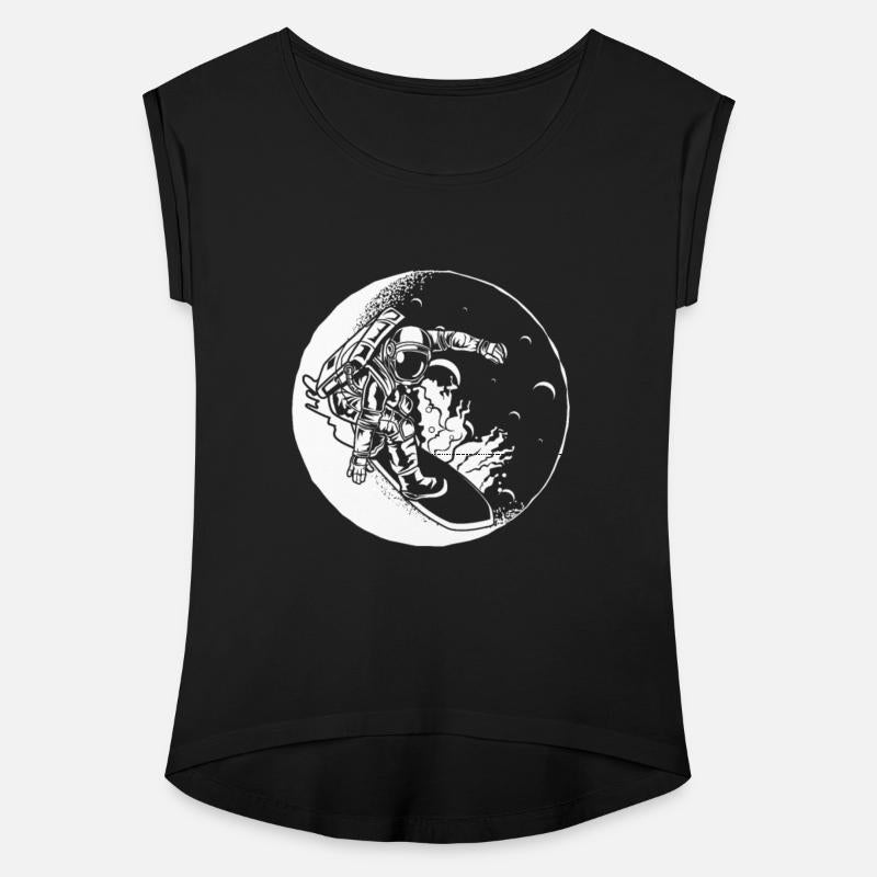 Surfing Surfer Crescent Moon Astronaut