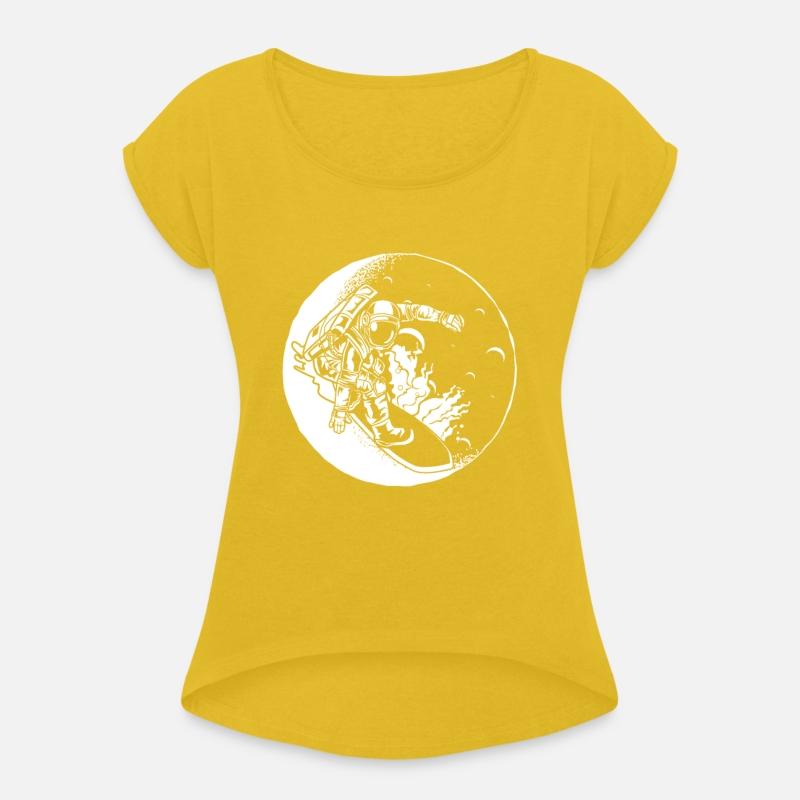 Surfing Surfer Crescent Moon Astronaut