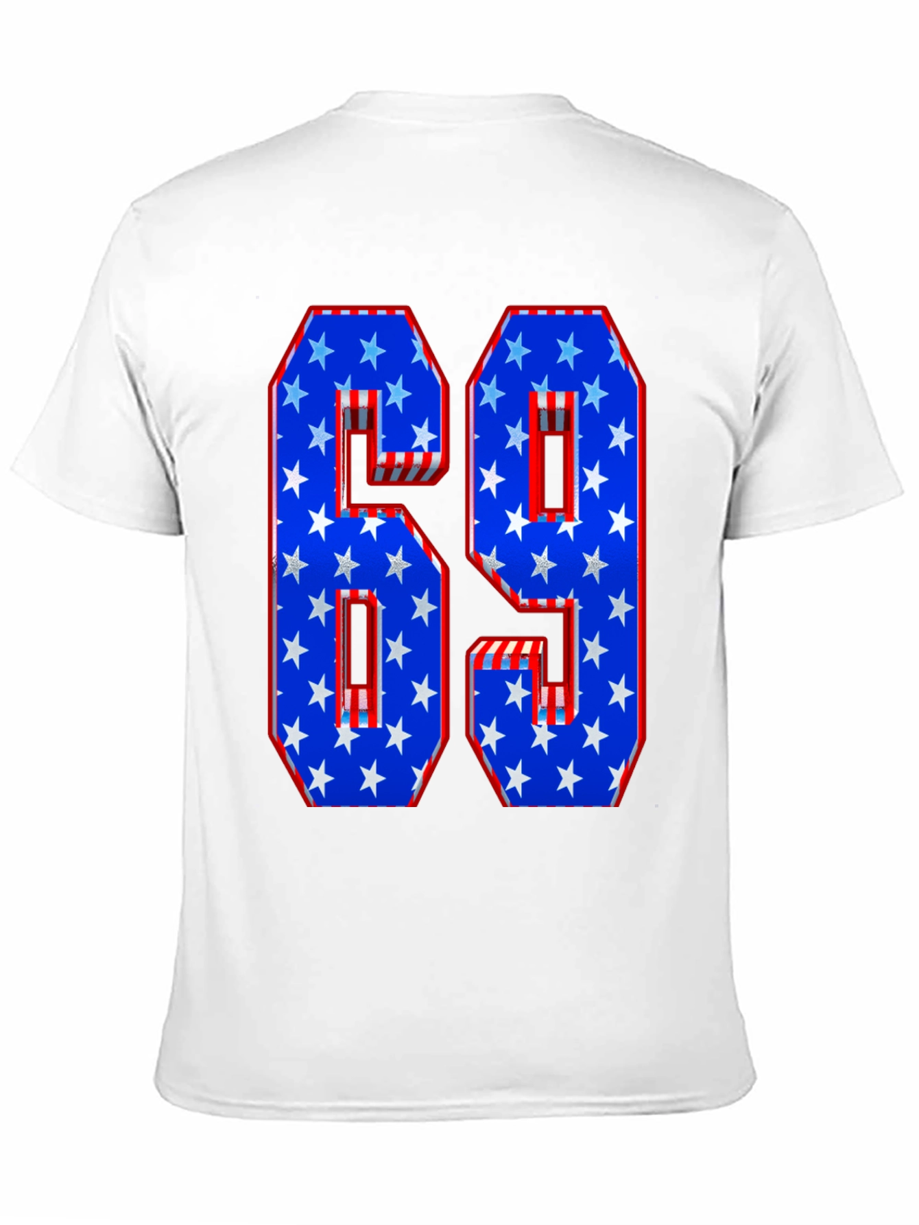 Patriotic 69 T-Shirt - Stars and Stripes Design