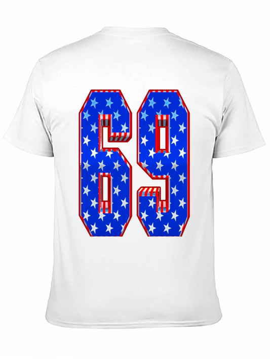 Patriotic 69 T-Shirt - Stars and Stripes Design
