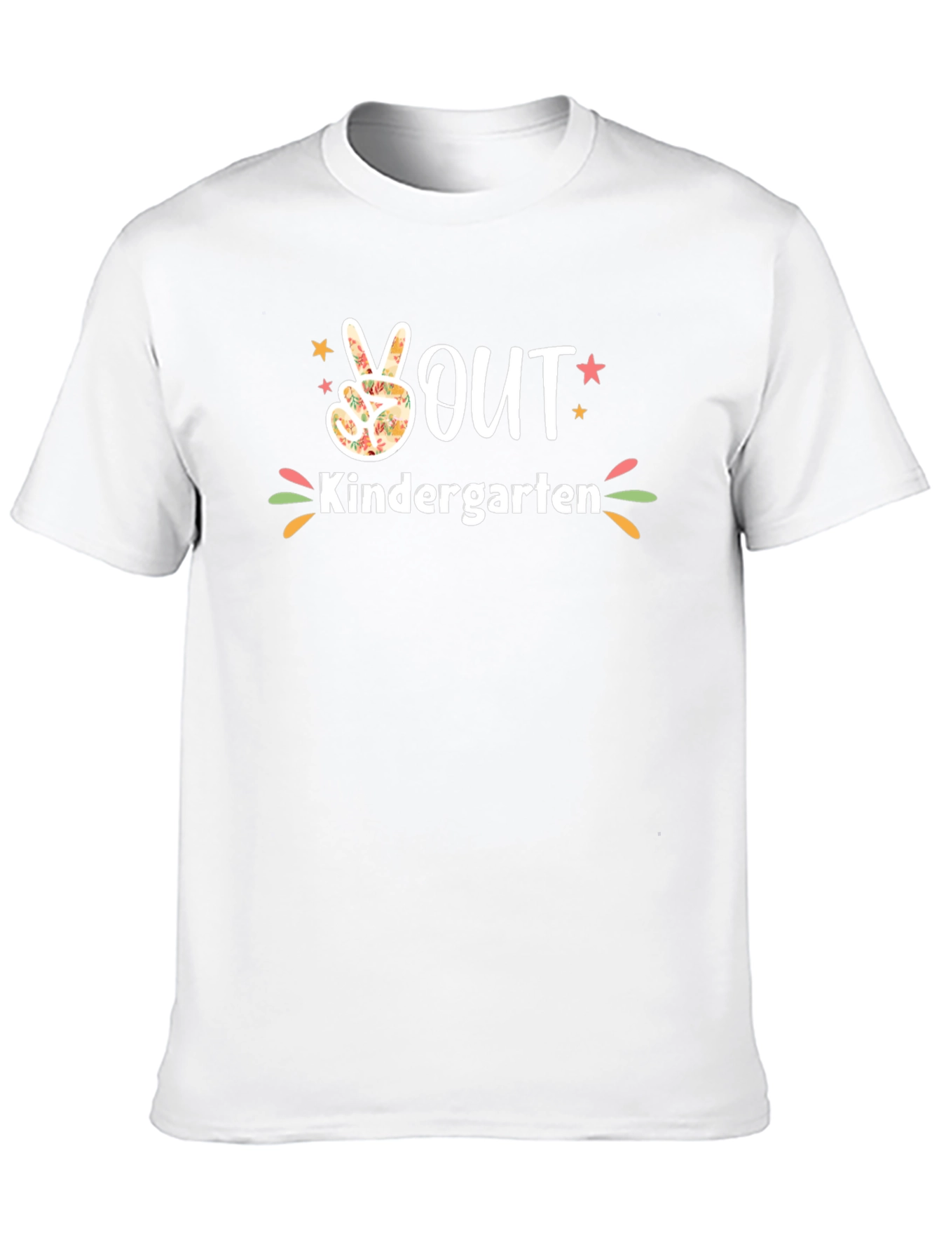 Peace Out Kindergarten Black T-Shirt