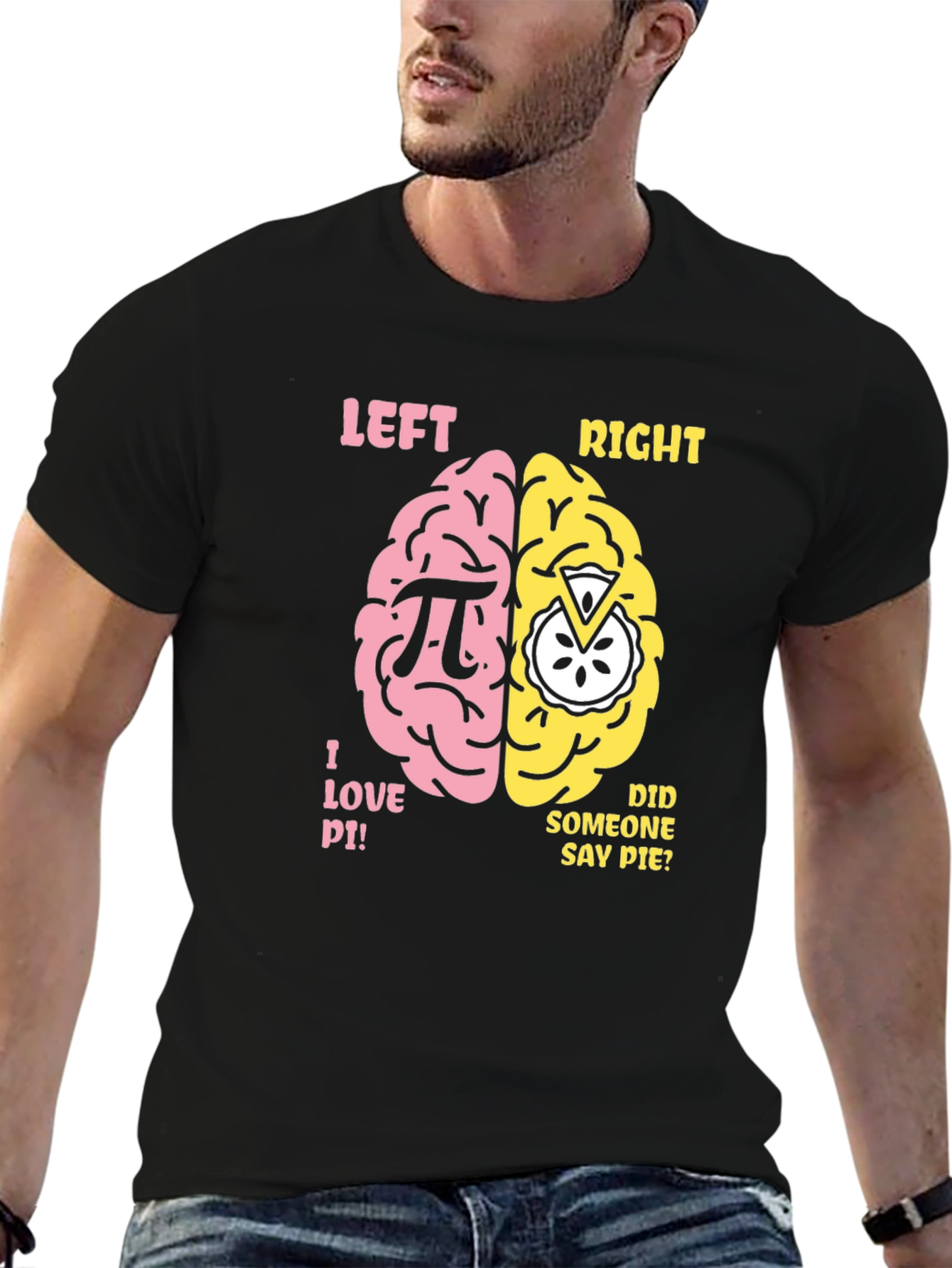 Pi vs Pie Brain T-Shirt