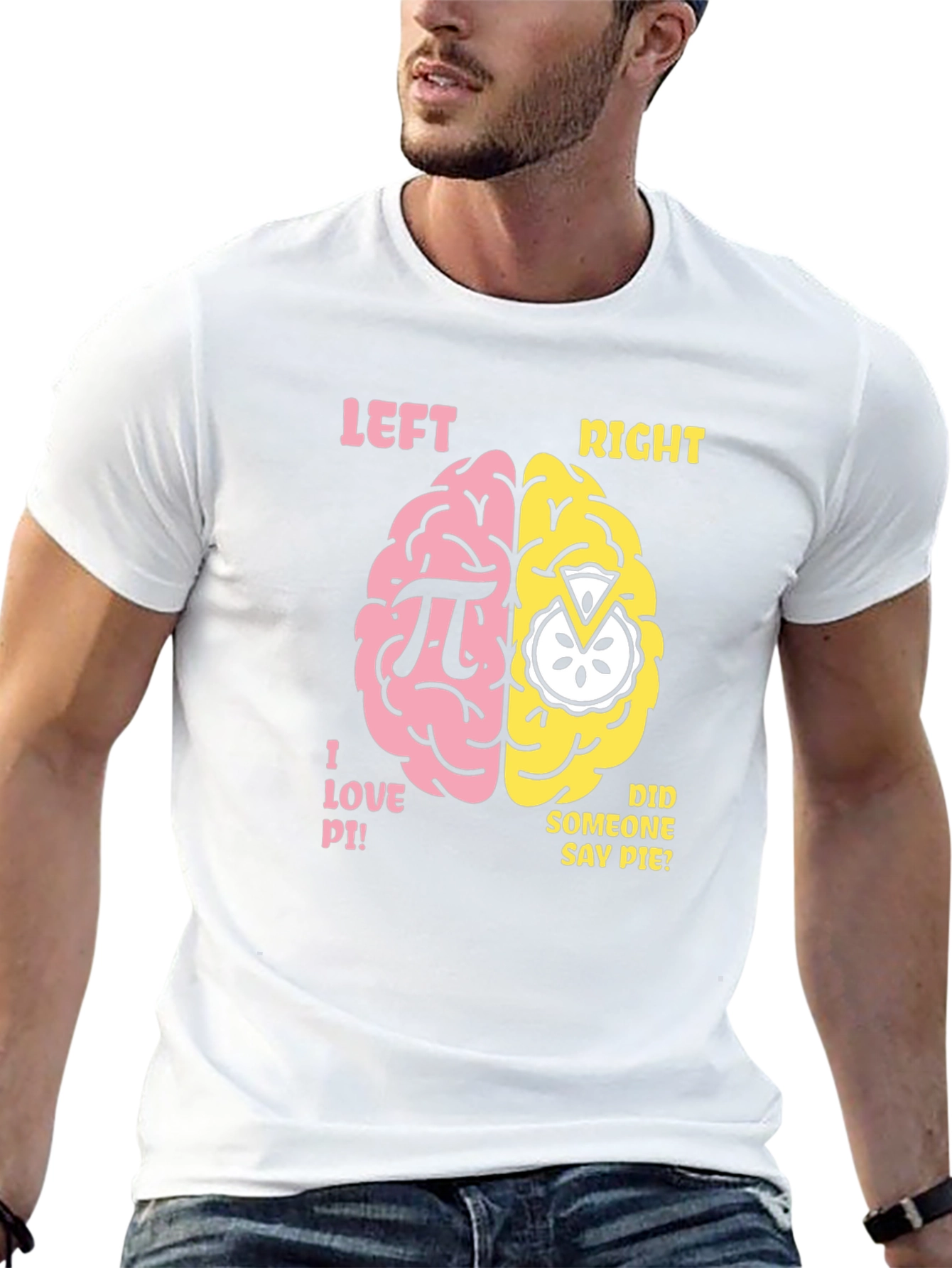 Pi vs Pie Brain T-Shirt