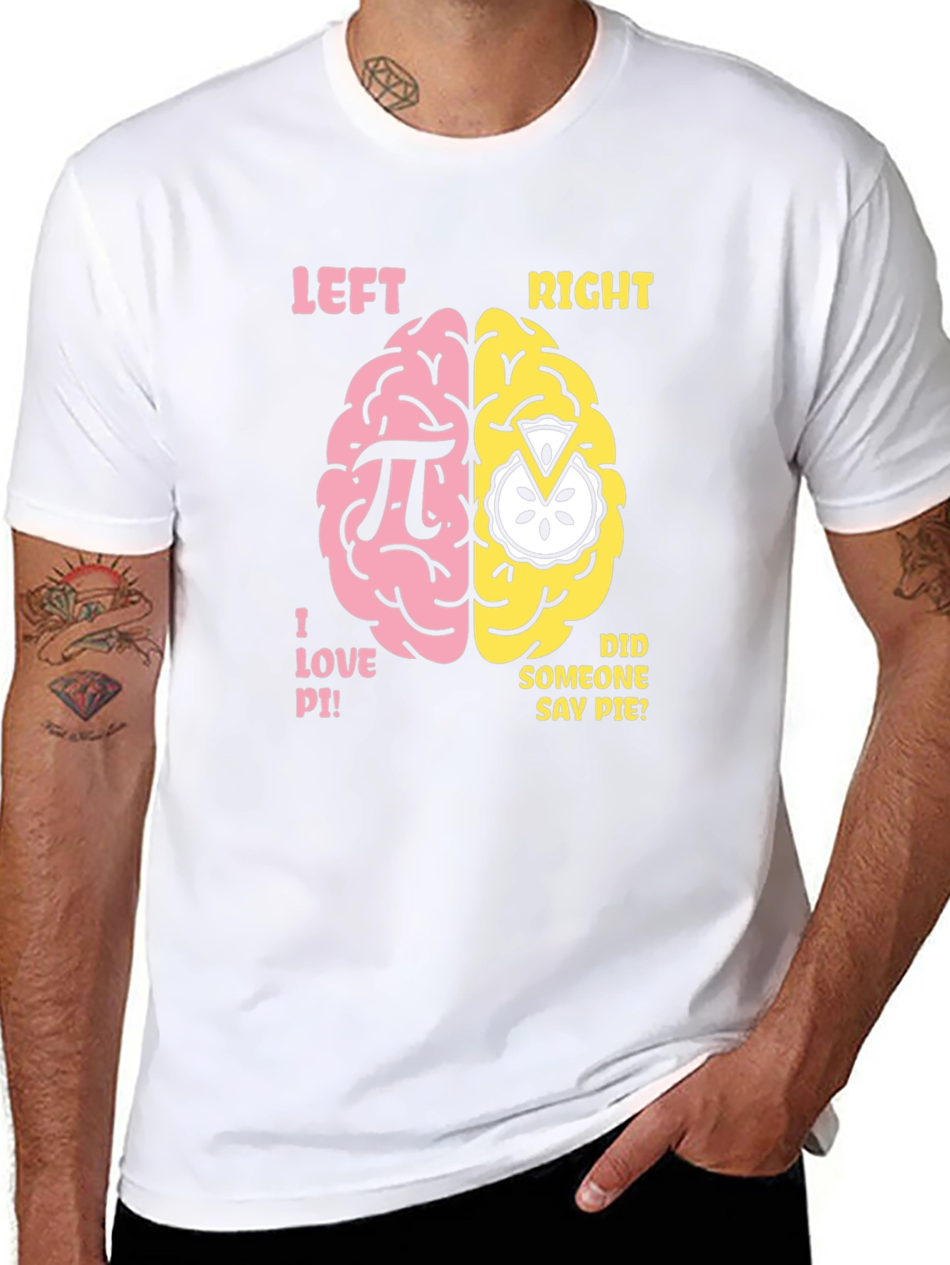 Pi vs Pie Brain T-Shirt