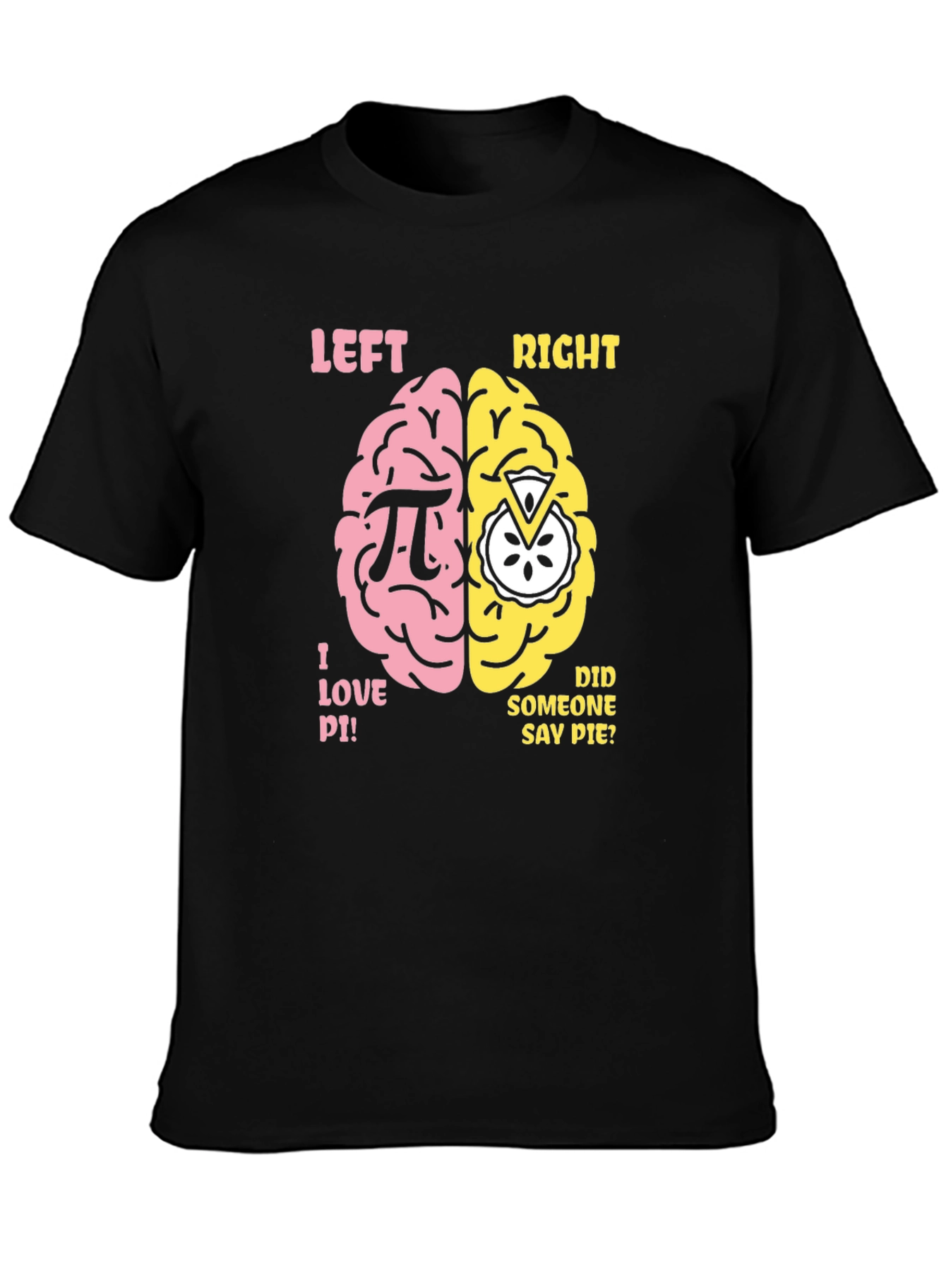 Pi vs Pie Brain T-Shirt
