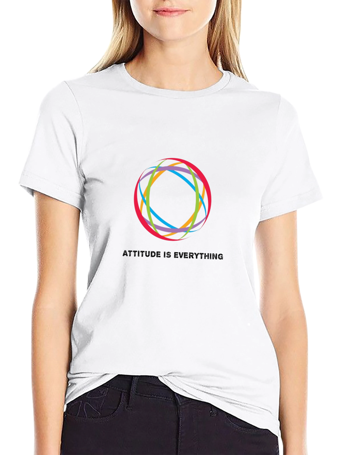 Attitude is Everything Graphic Black T-Shirt