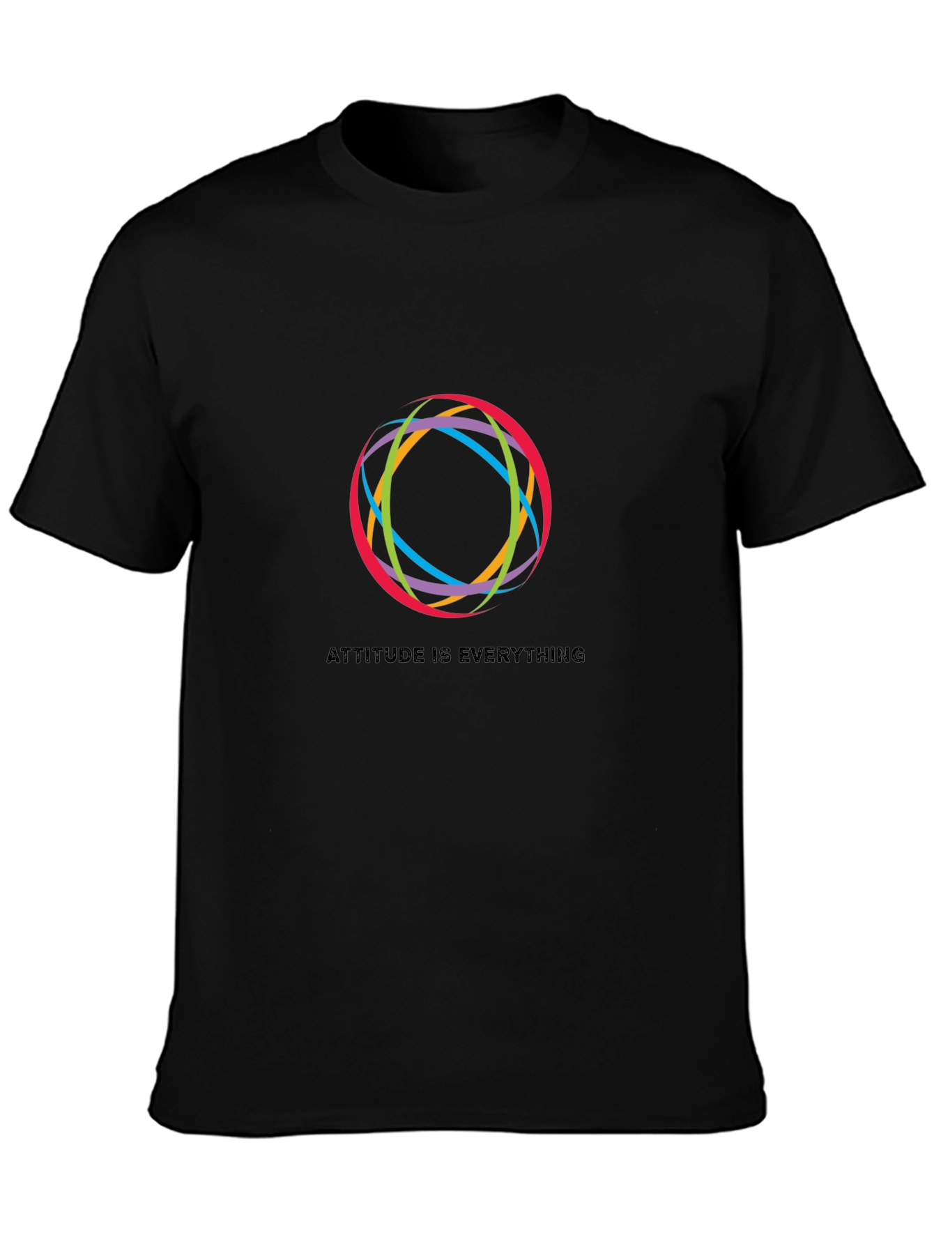 Attitude is Everything Graphic Black T-Shirt