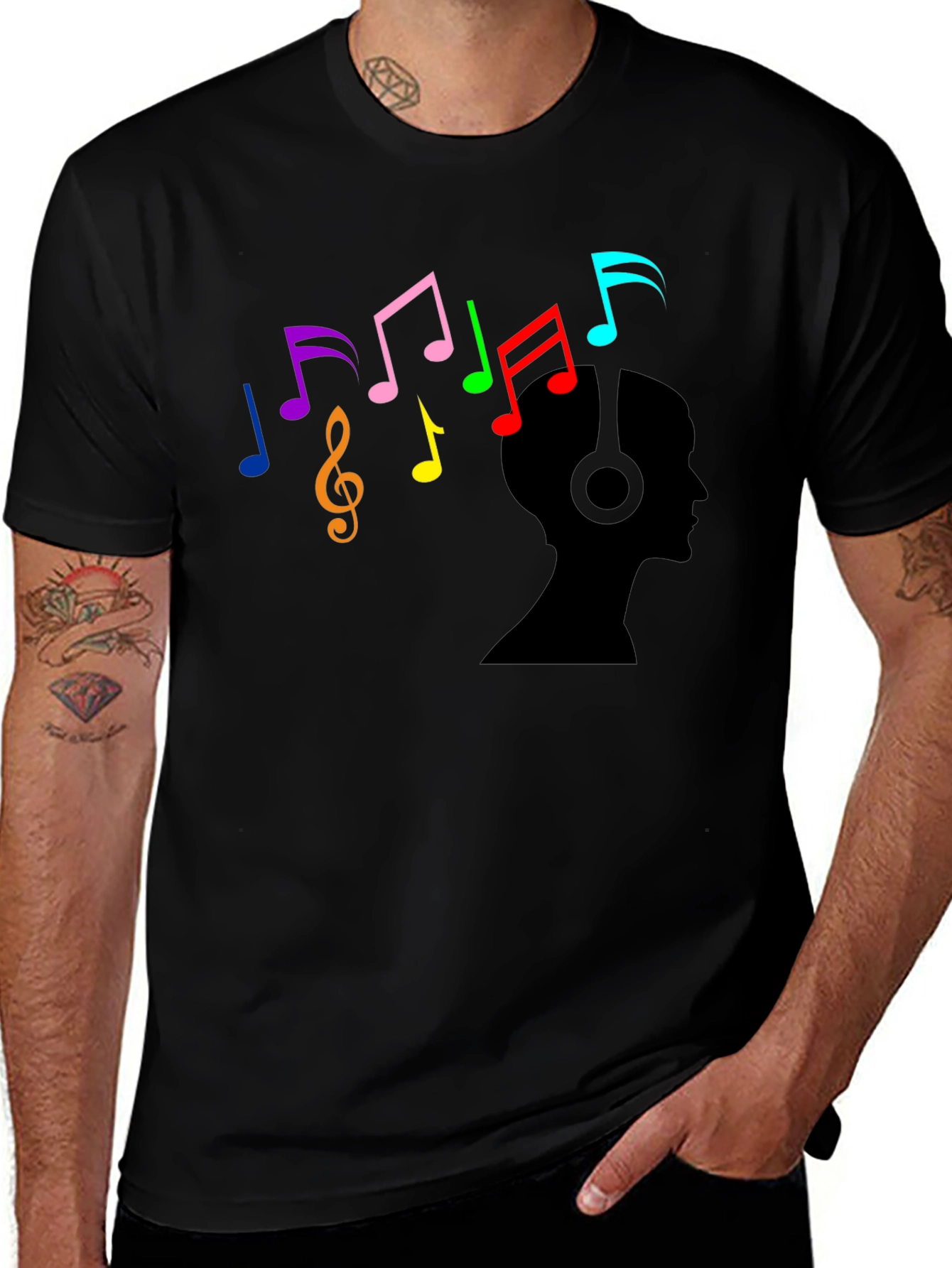 Musical Mind T-Shirt - Black Cotton Tee