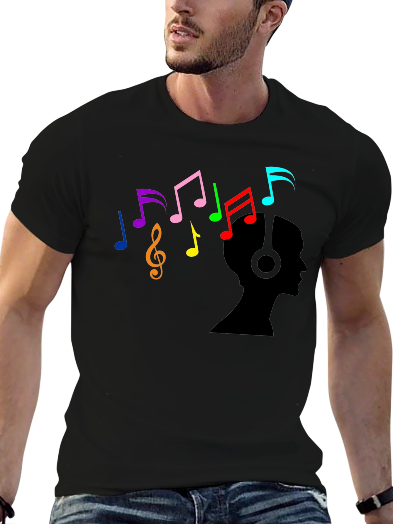 Musical Mind T-Shirt - Black Cotton Tee