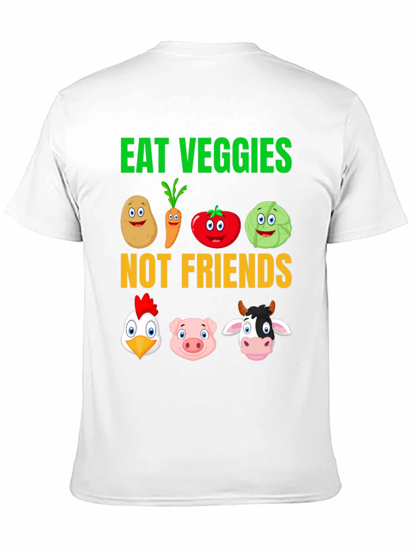 Eat Veggies Not Friends Graphic T-Shirt