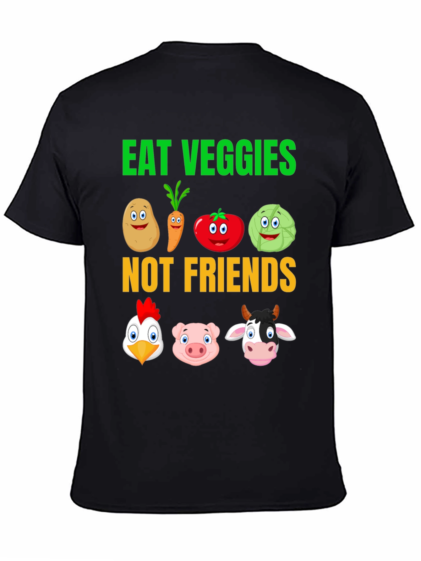 Eat Veggies Not Friends Graphic T-Shirt