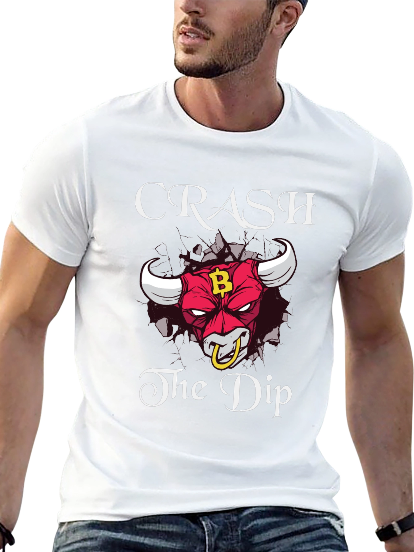 Crash the Dip Bitcoin Bull T-Shirt