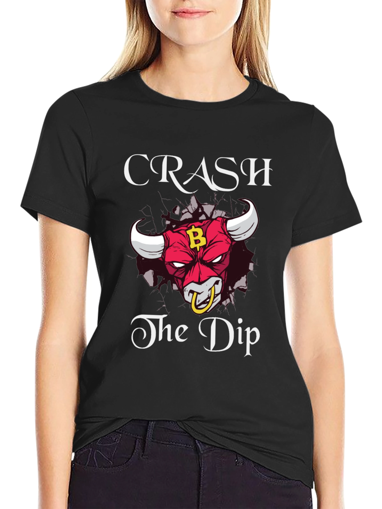 Crash the Dip Bitcoin Bull T-Shirt