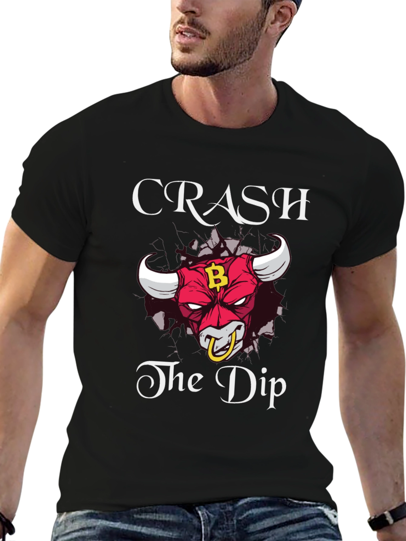 Crash the Dip Bitcoin Bull T-Shirt