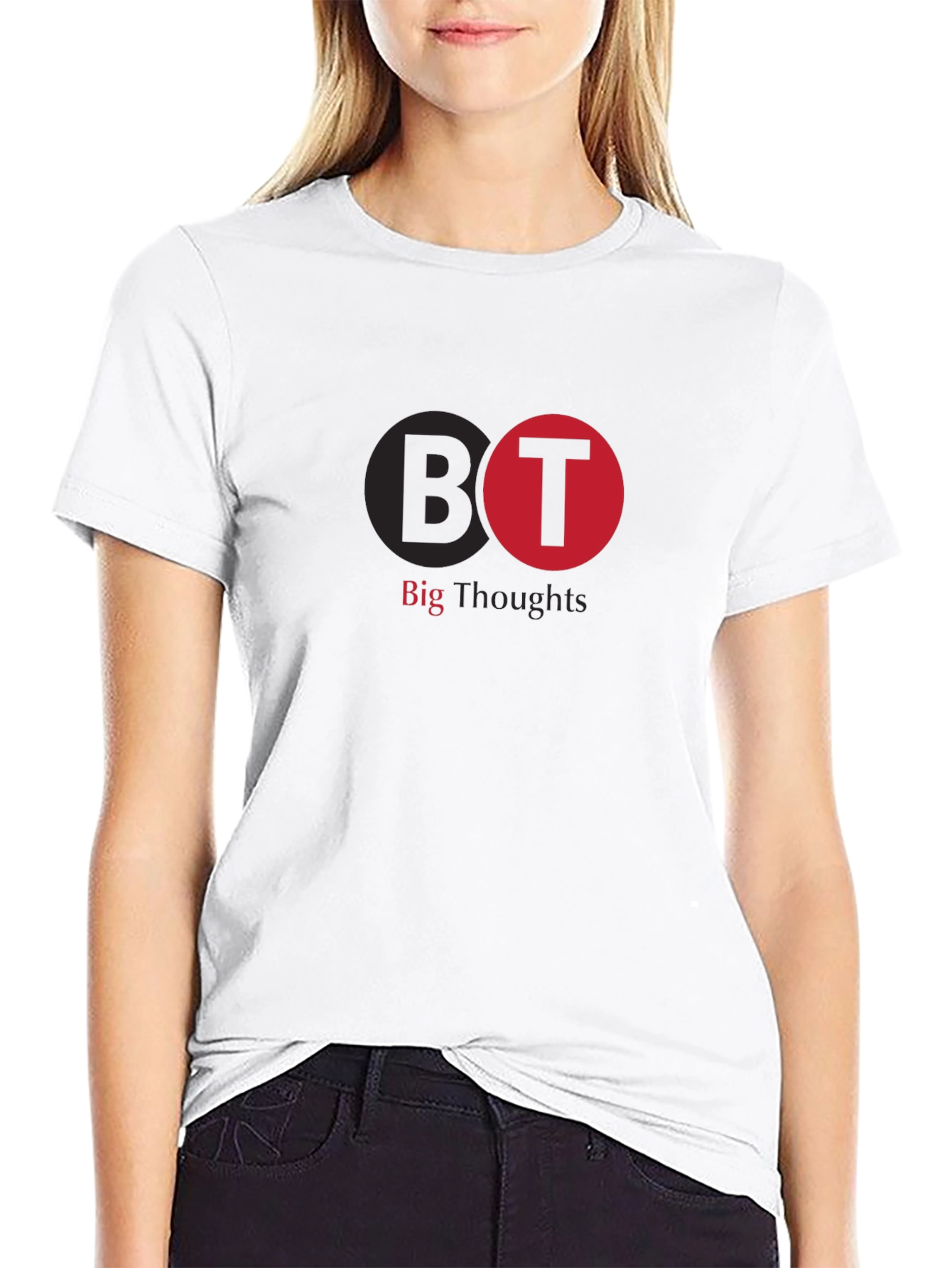 Big Thoughts Graphic Tee - Black Cotton T-Shirt