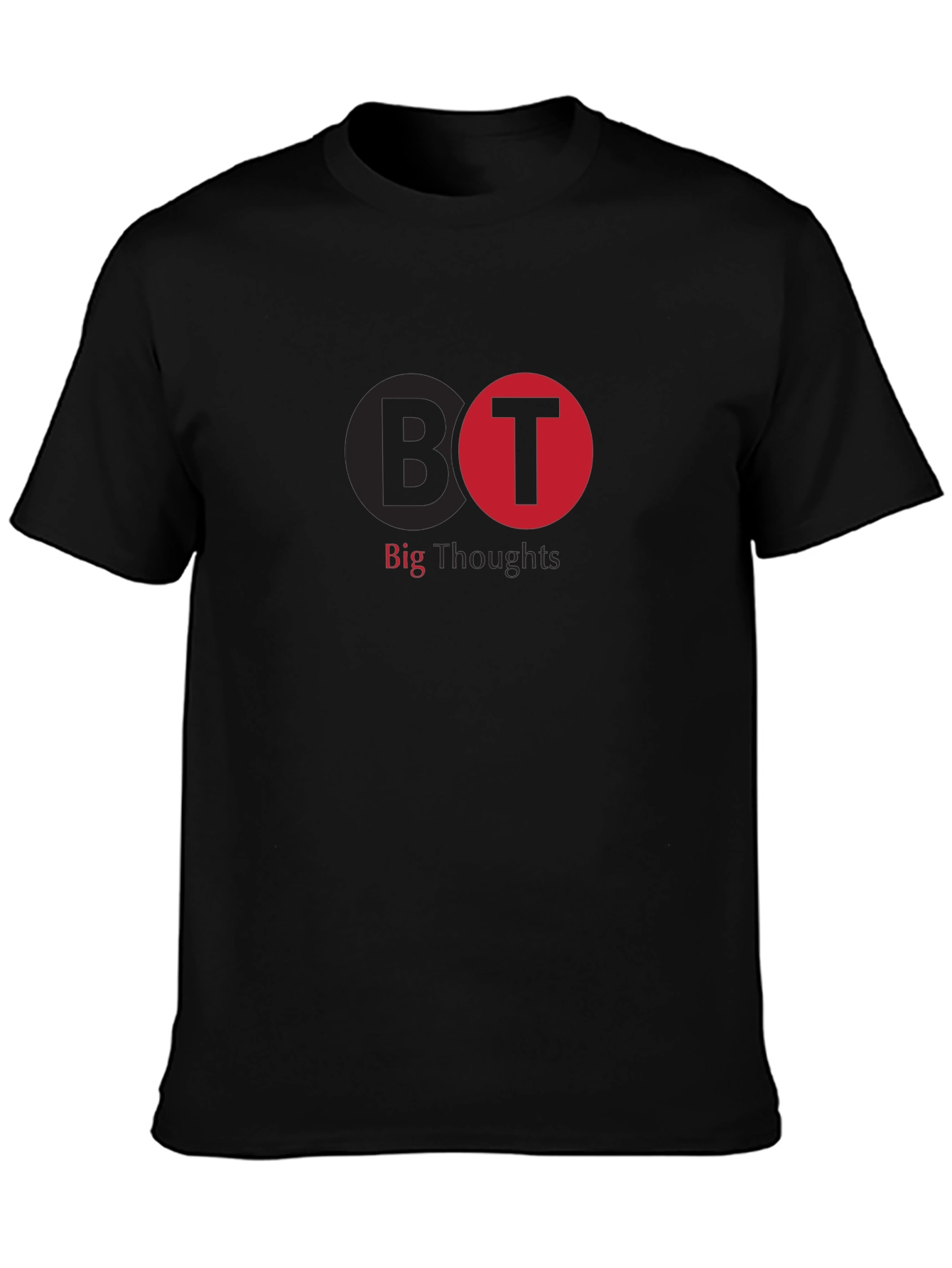 Big Thoughts Graphic Tee - Black Cotton T-Shirt