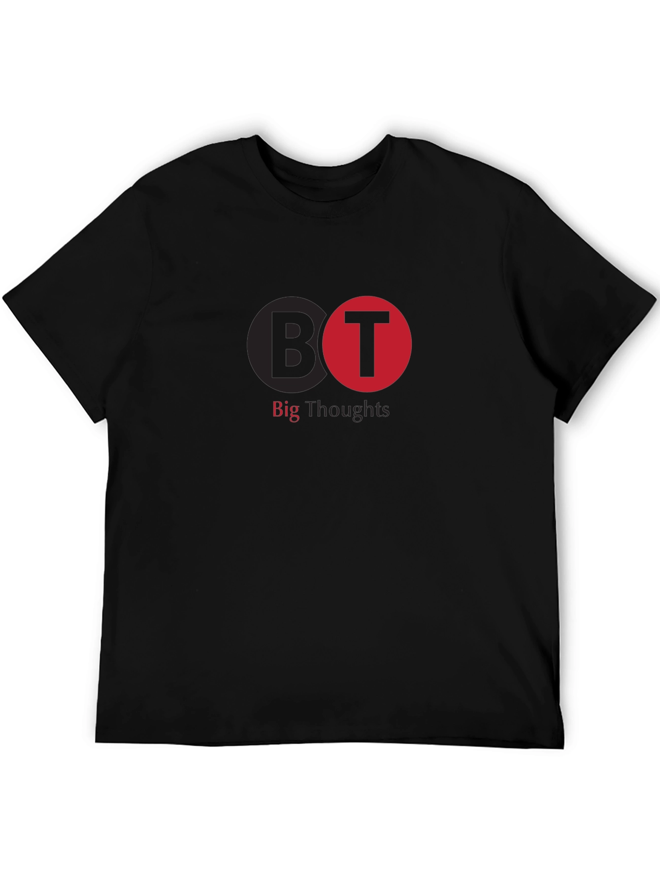 Big Thoughts Graphic Tee - Black Cotton T-Shirt