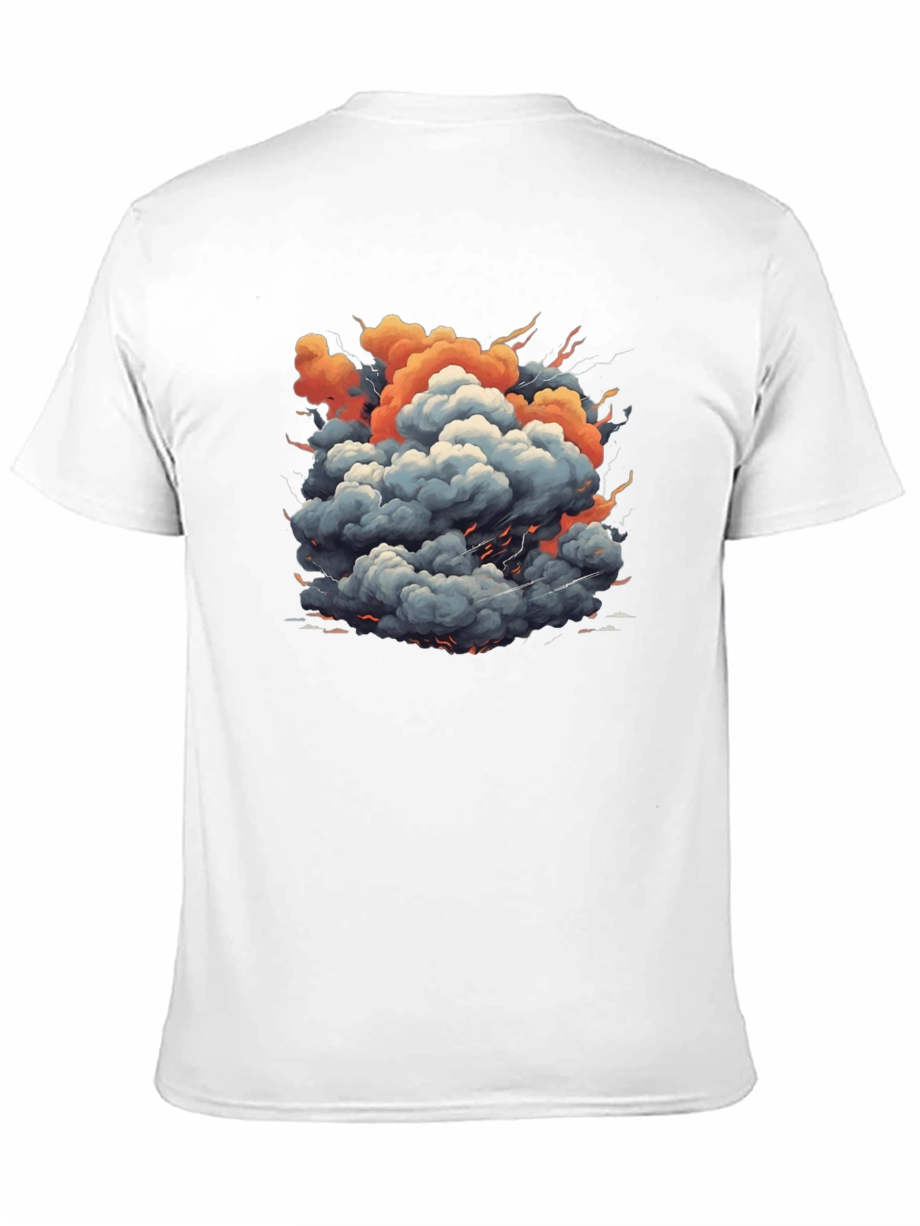 Explosion Cloud Graphic Tee - Trendy Black T-Shirt