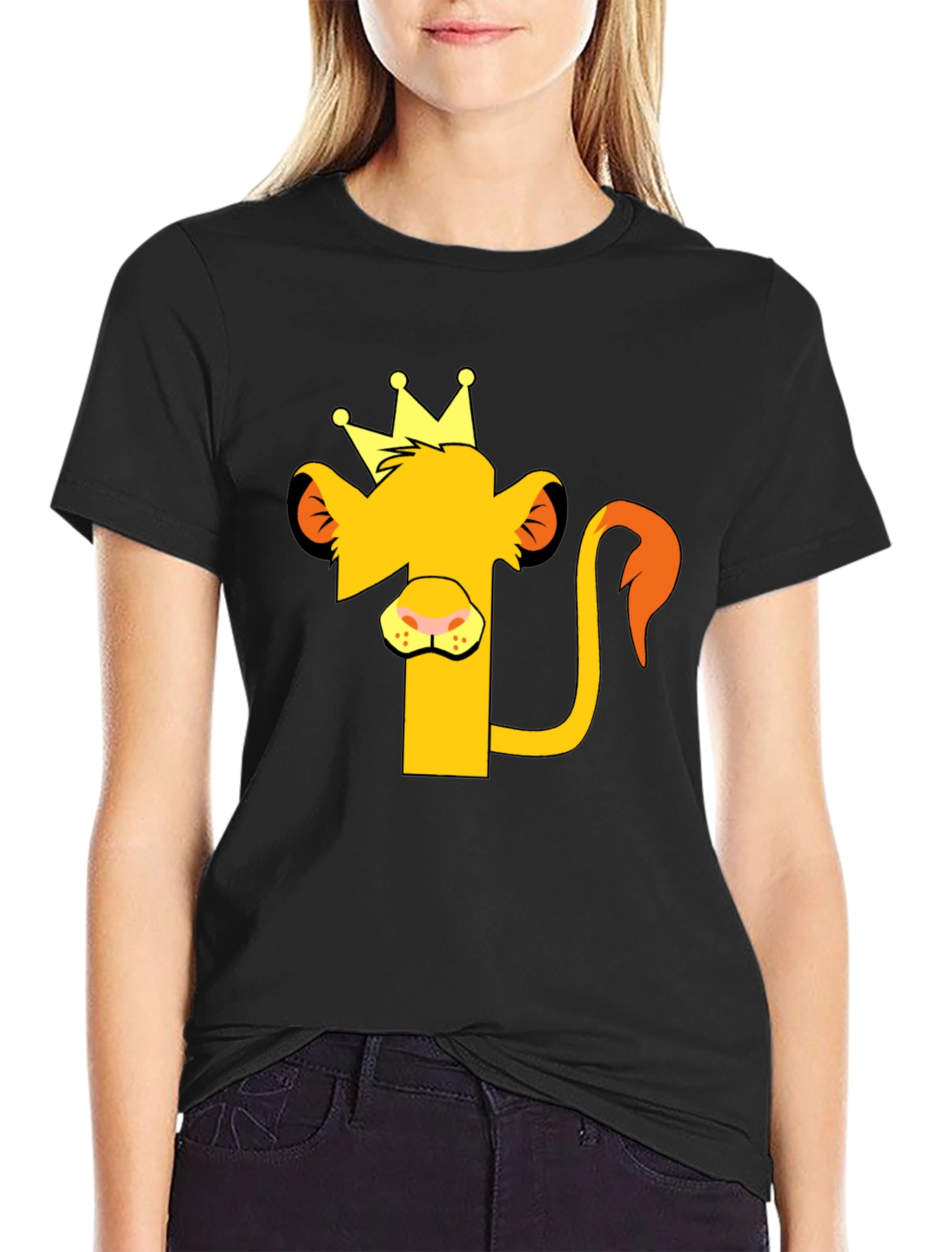 Lion King Graphic Tee - Black Cotton T-Shirt
