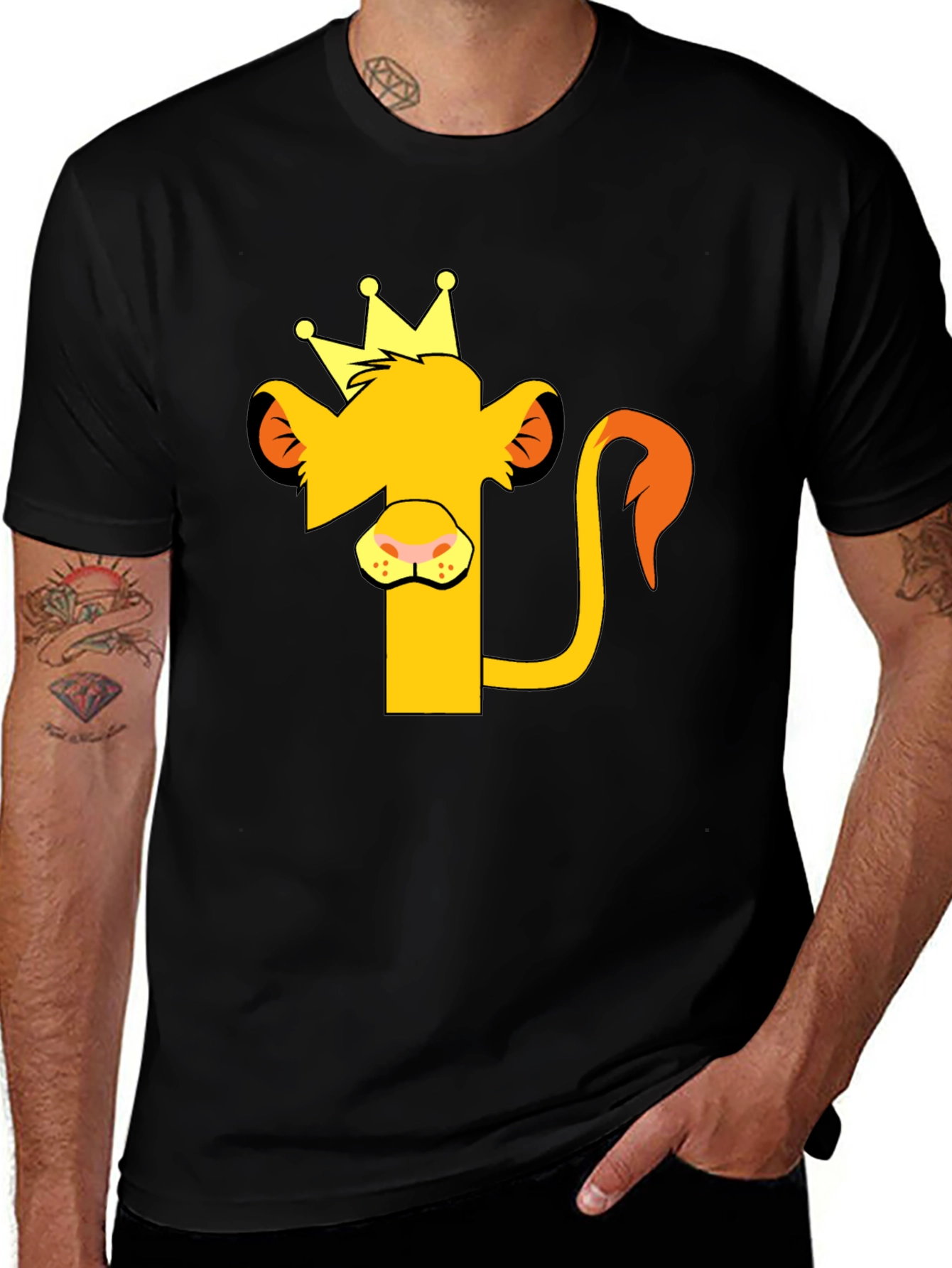 Lion King Graphic Tee - Black Cotton T-Shirt