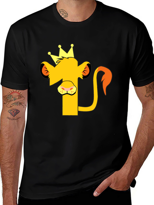 Lion King Graphic Tee - Black Cotton T-Shirt