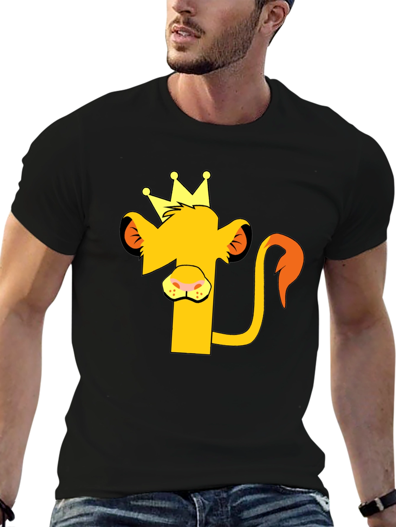 Lion King Graphic Tee - Black Cotton T-Shirt