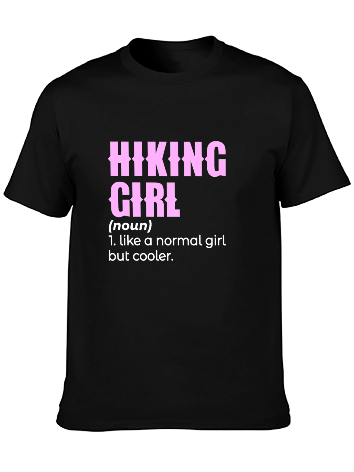 Hiking Girl Definition T-Shirt - Black