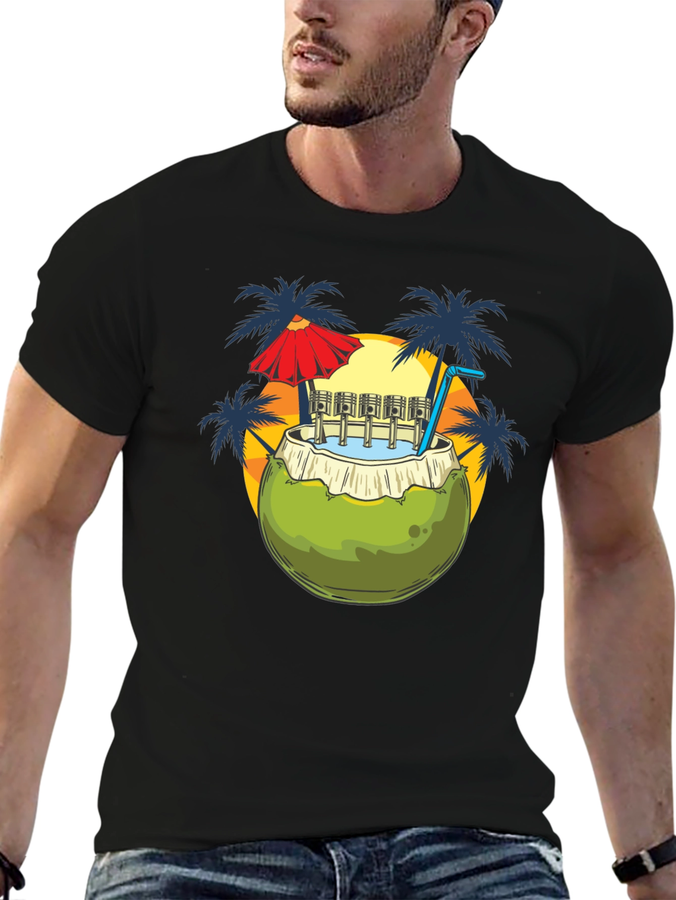 Coconut Drink T-Shirt - Island Style