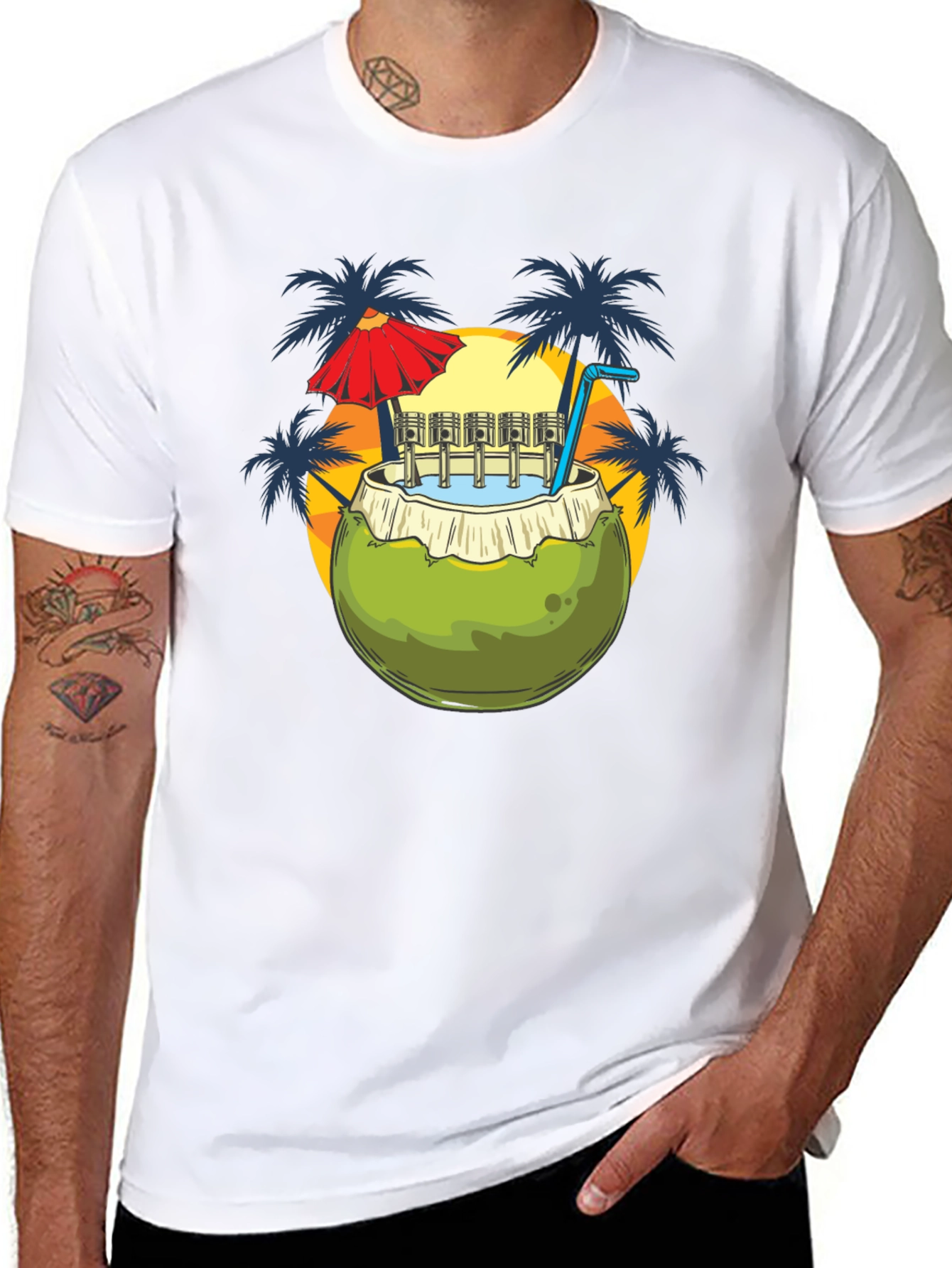 Coconut Drink T-Shirt - Island Style