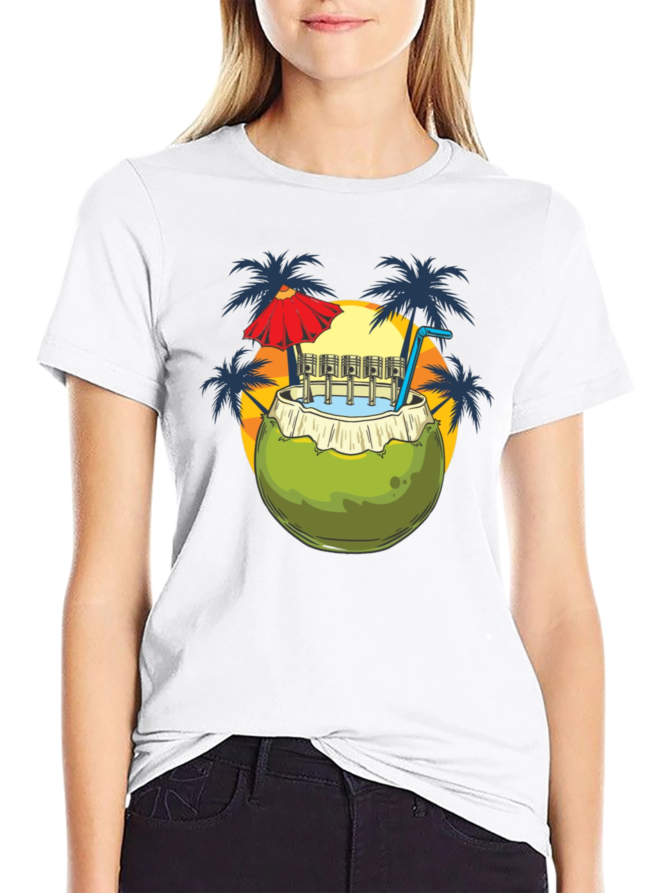 Coconut Drink T-Shirt - Island Style