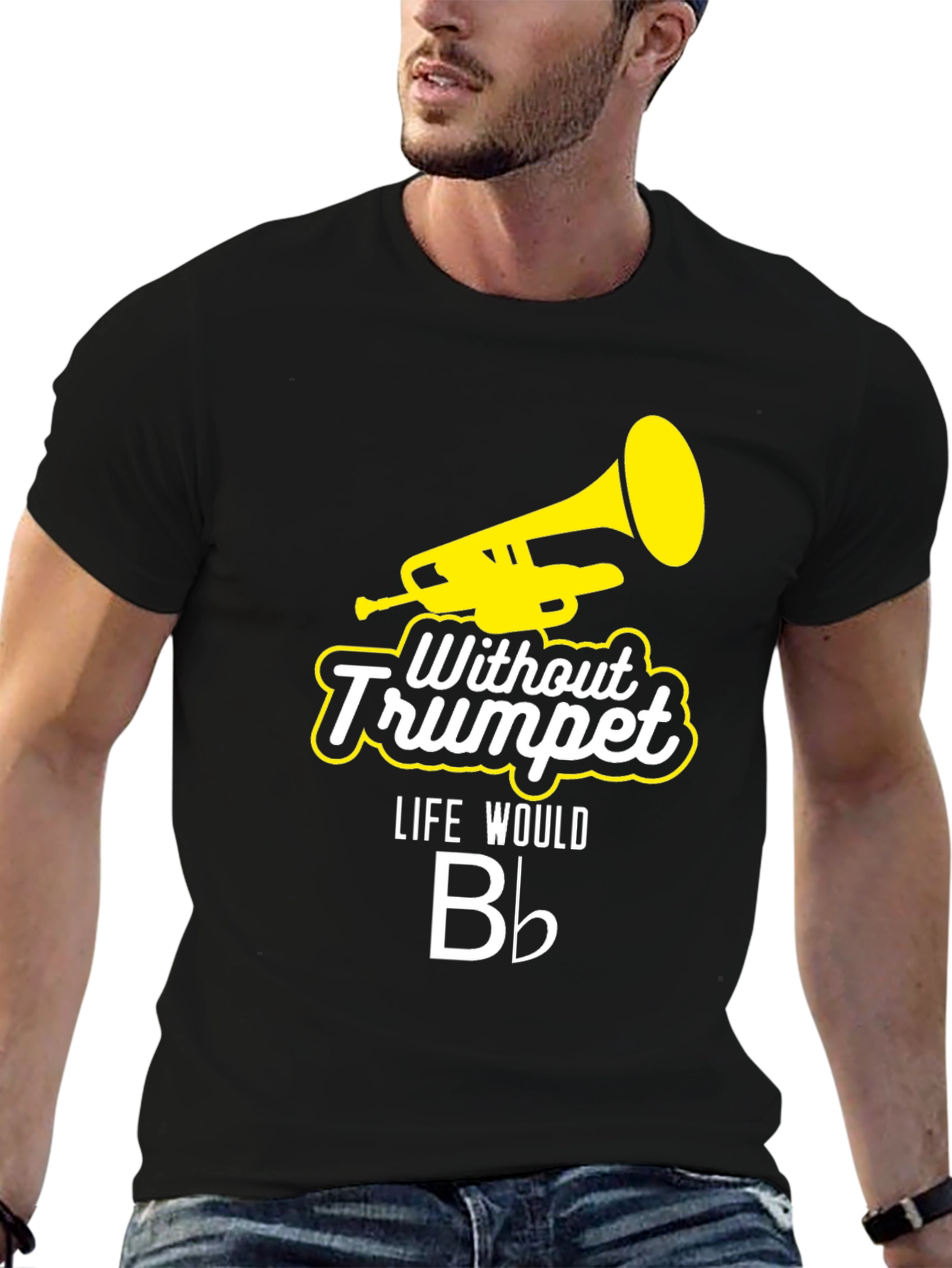 Without Trumpet Life Would B Flat Black T-Shirt