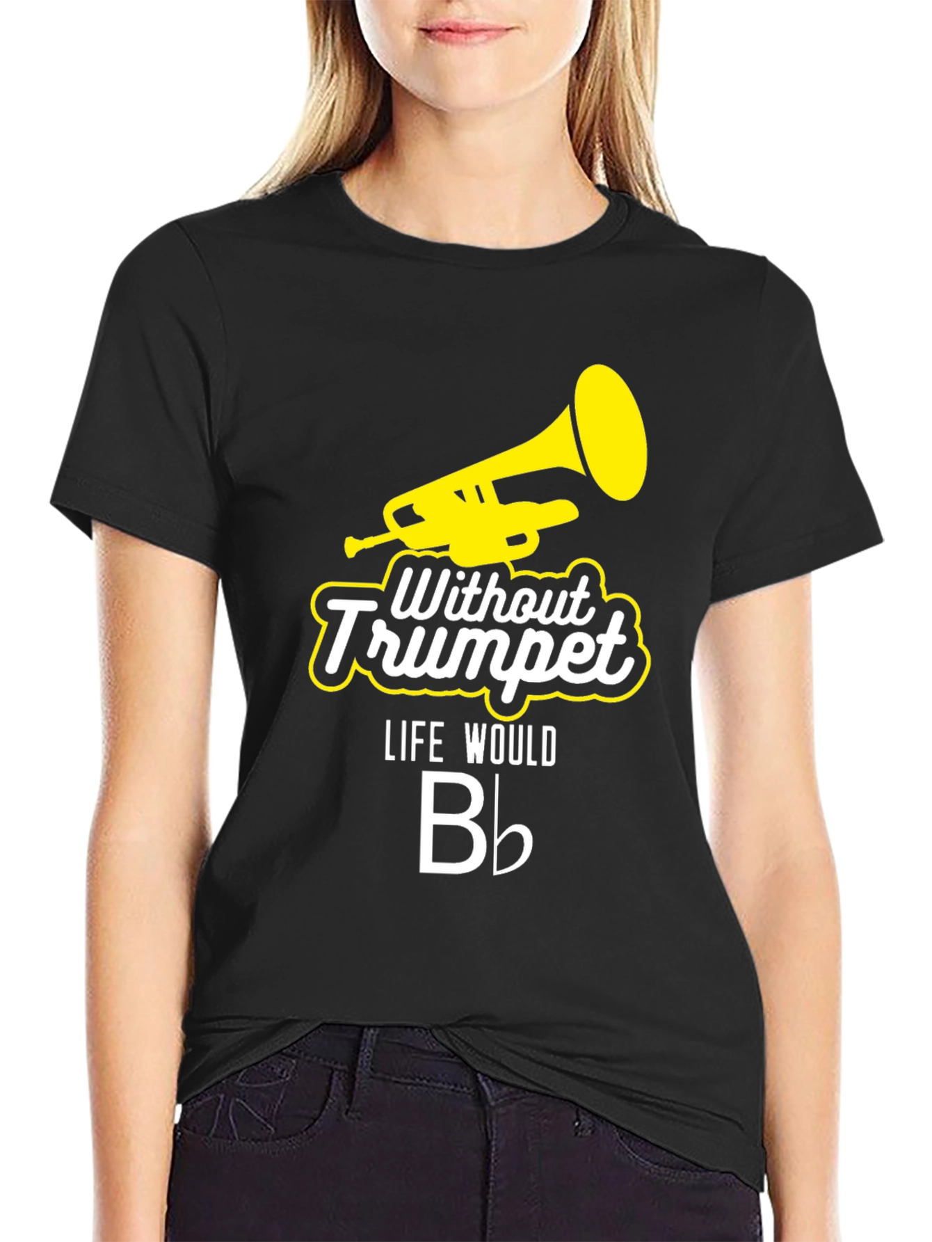 Without Trumpet Life Would B Flat Black T-Shirt