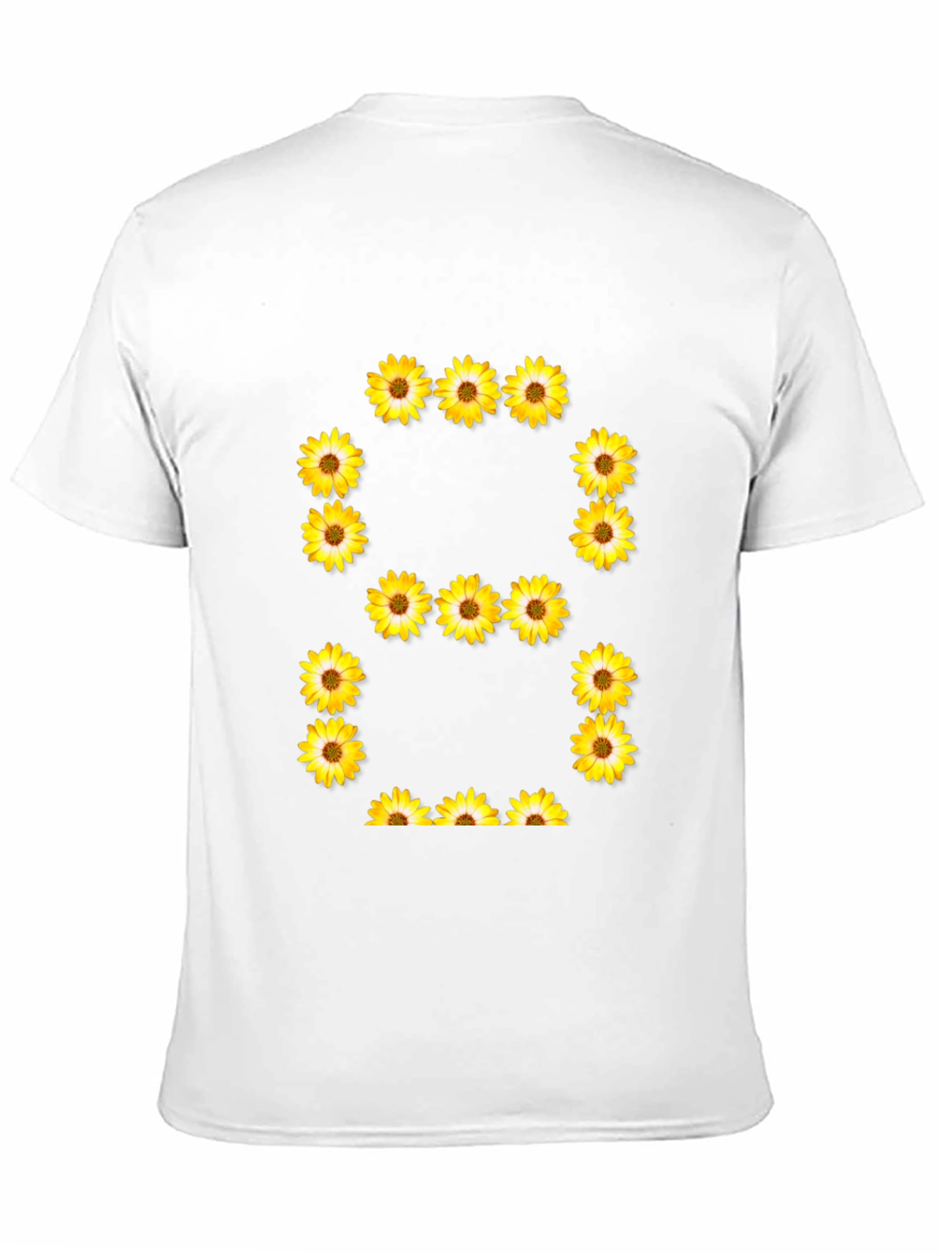 Floral Number 8 T-Shirt - Black Casual Tee