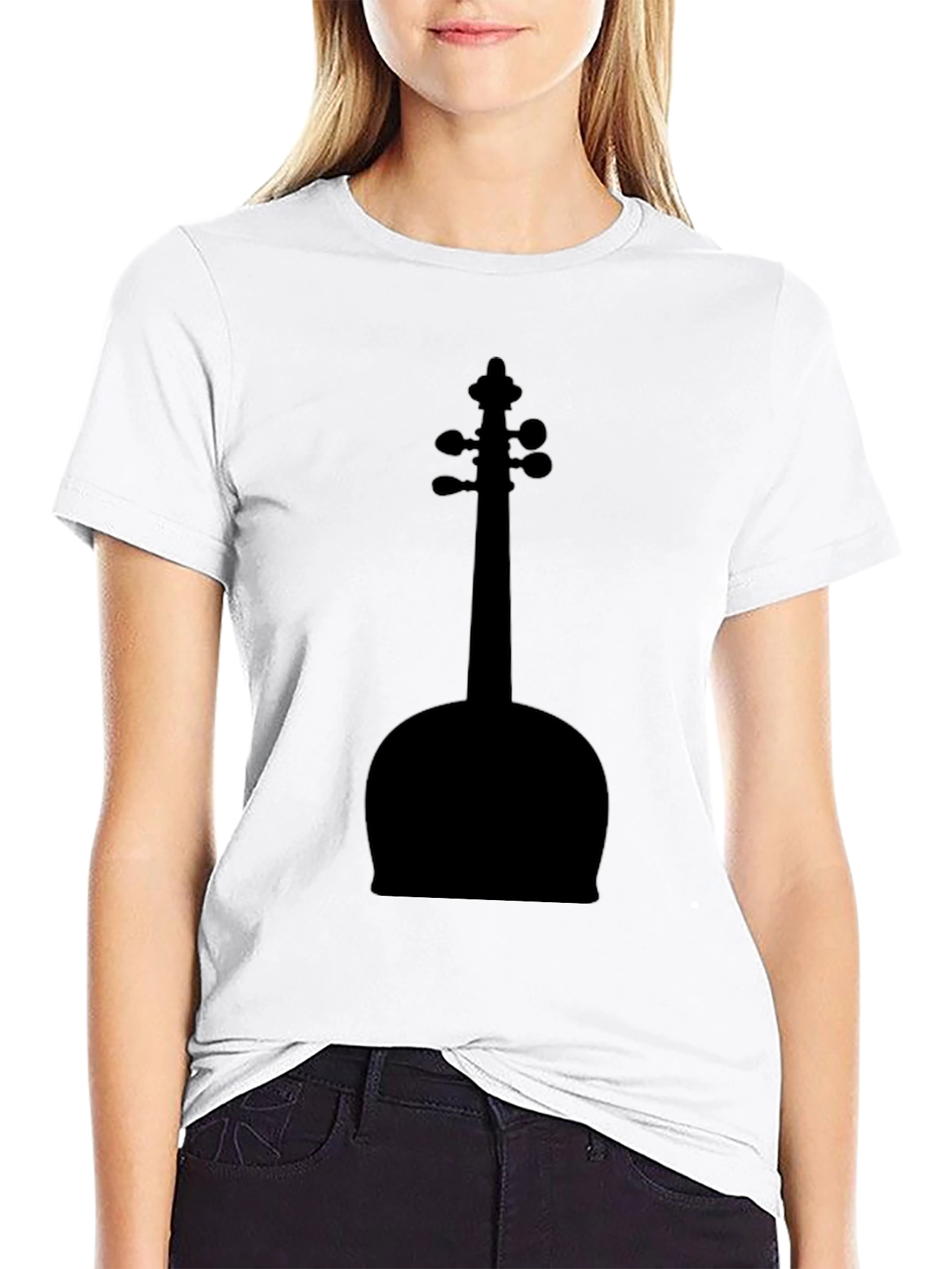 Violin Silhouette Black T-Shirt - Music Lover Tee