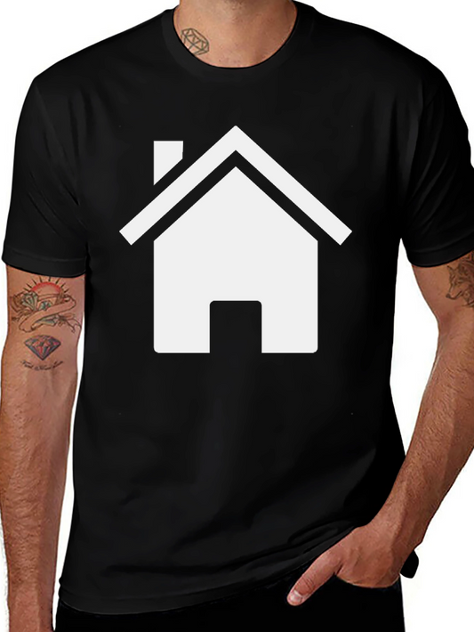 Home Graphic T-Shirt - Black Casual Tee