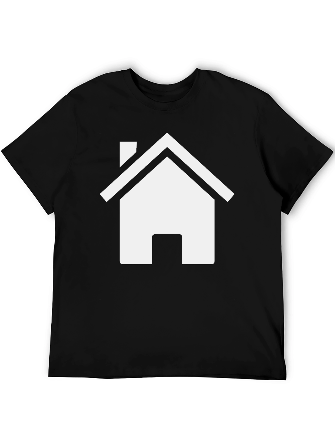 Home Graphic T-Shirt - Black Casual Tee