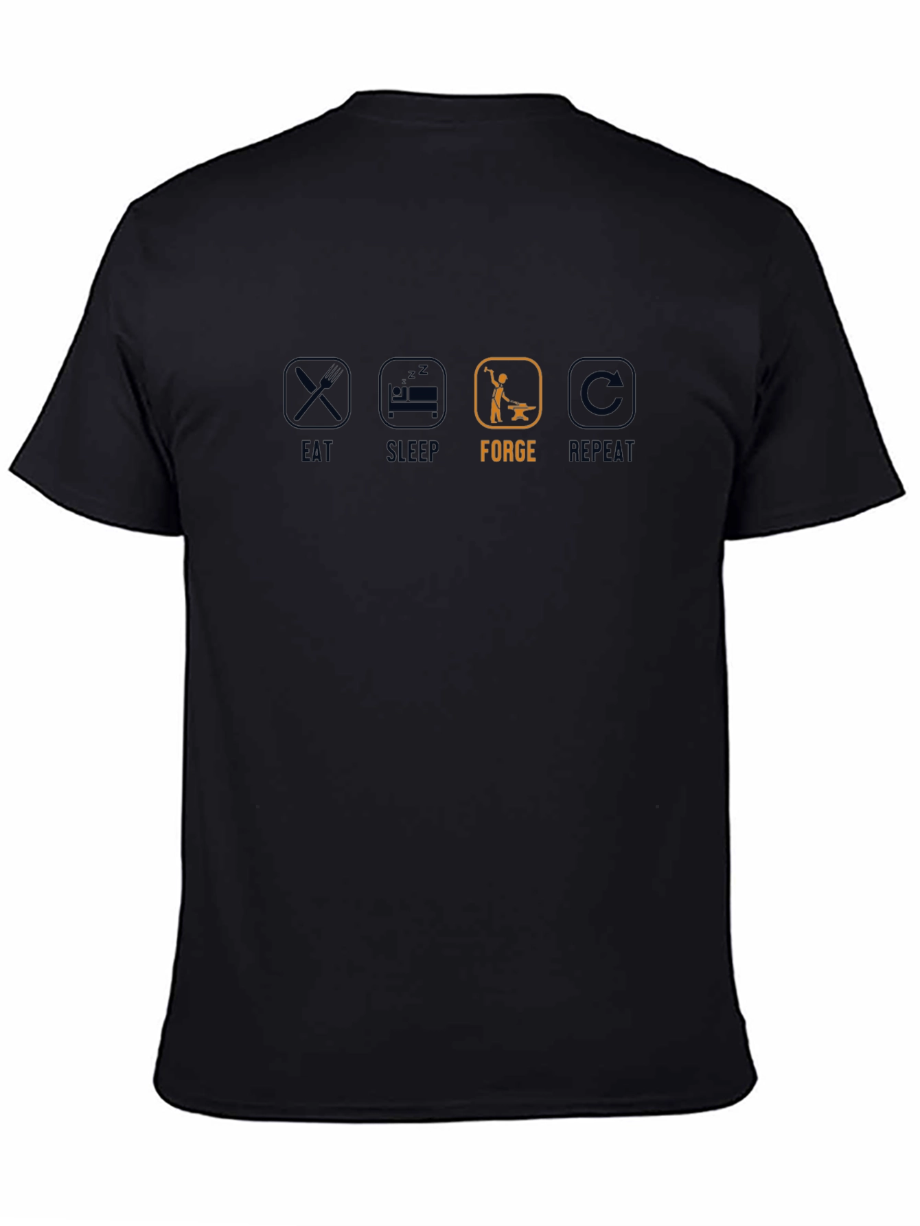 Eat Sleep Forge Repeat Black T-Shirt