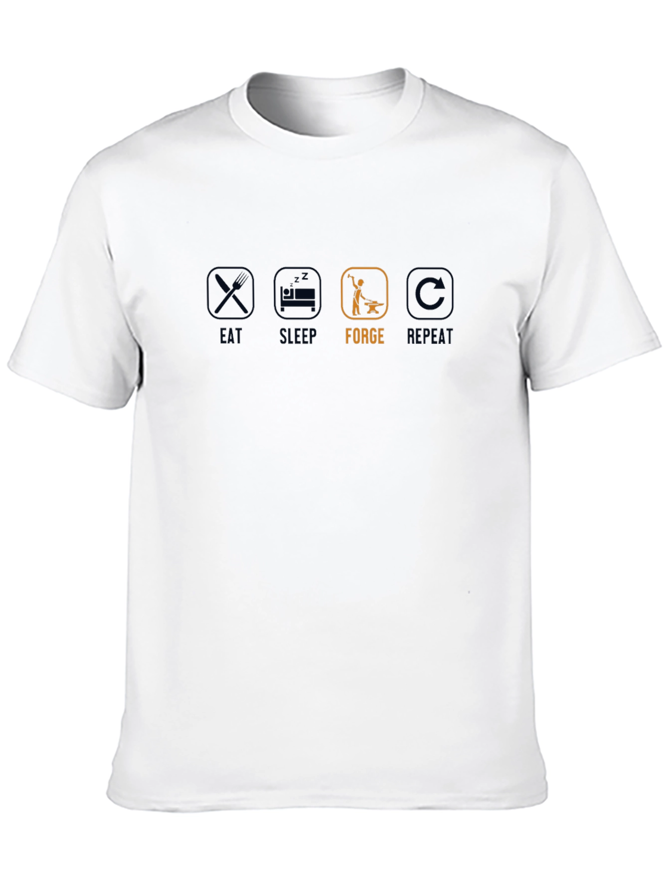 Eat Sleep Forge Repeat Black T-Shirt