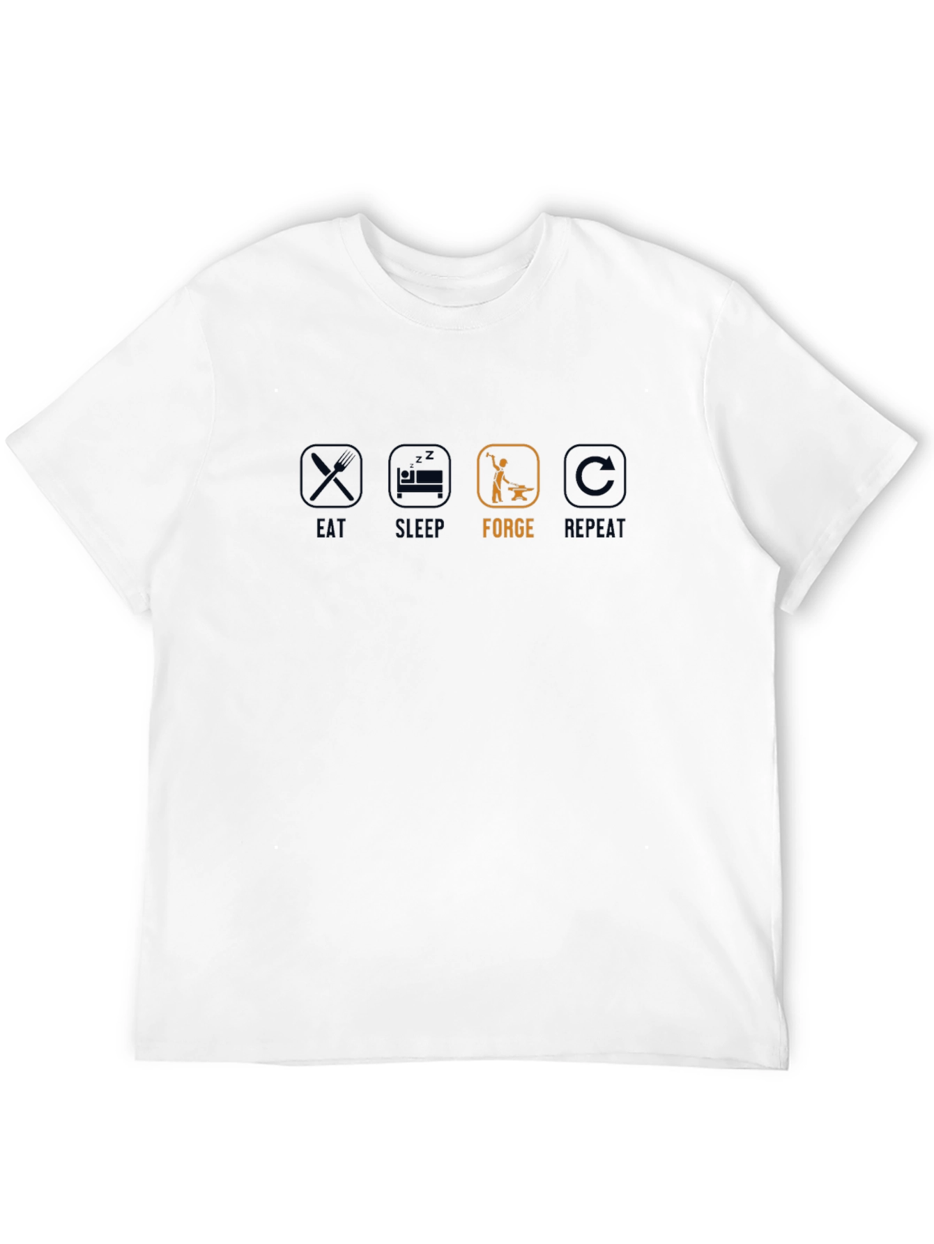 Eat Sleep Forge Repeat Black T-Shirt