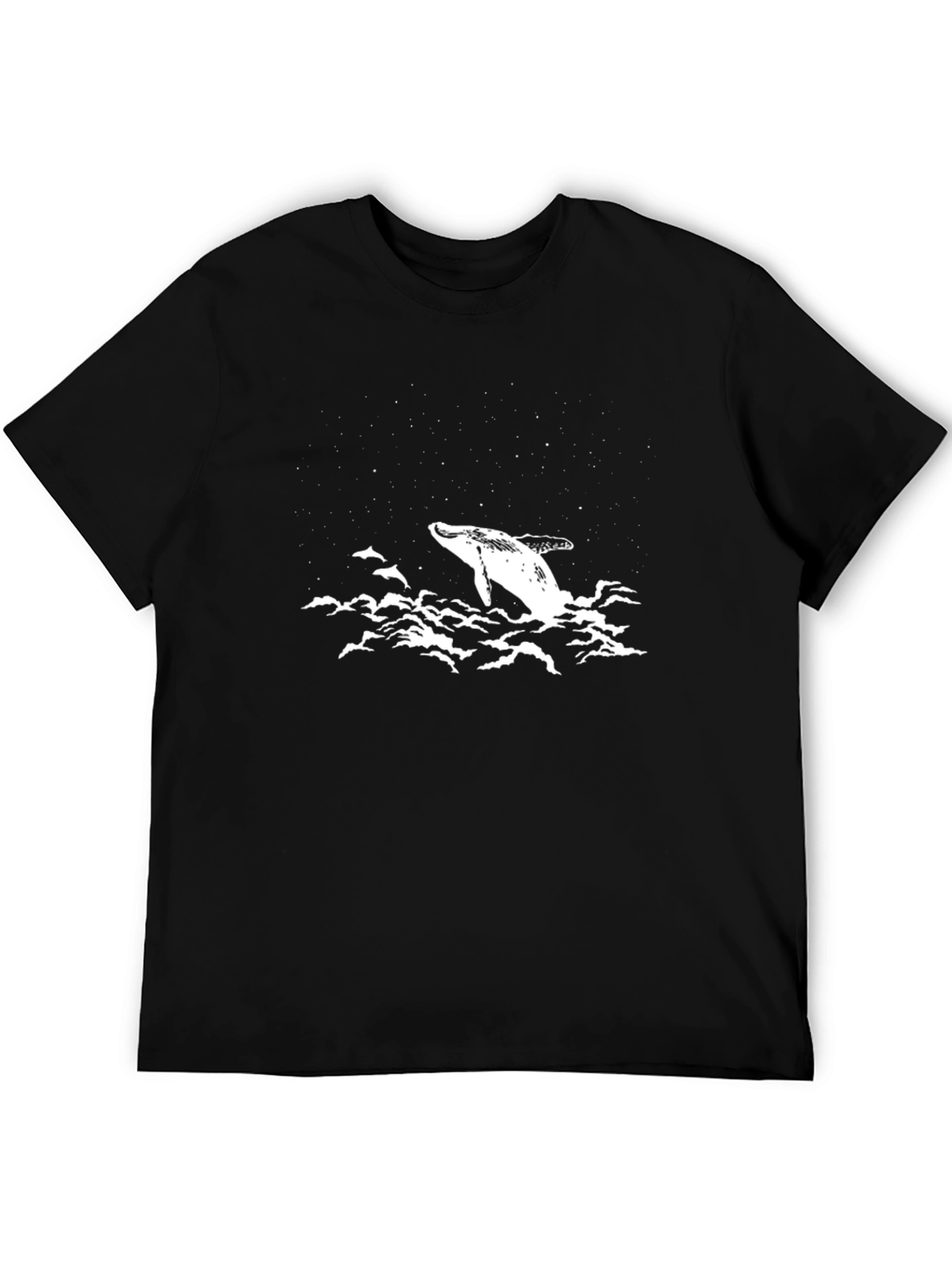 Whale Graphic Black Tee