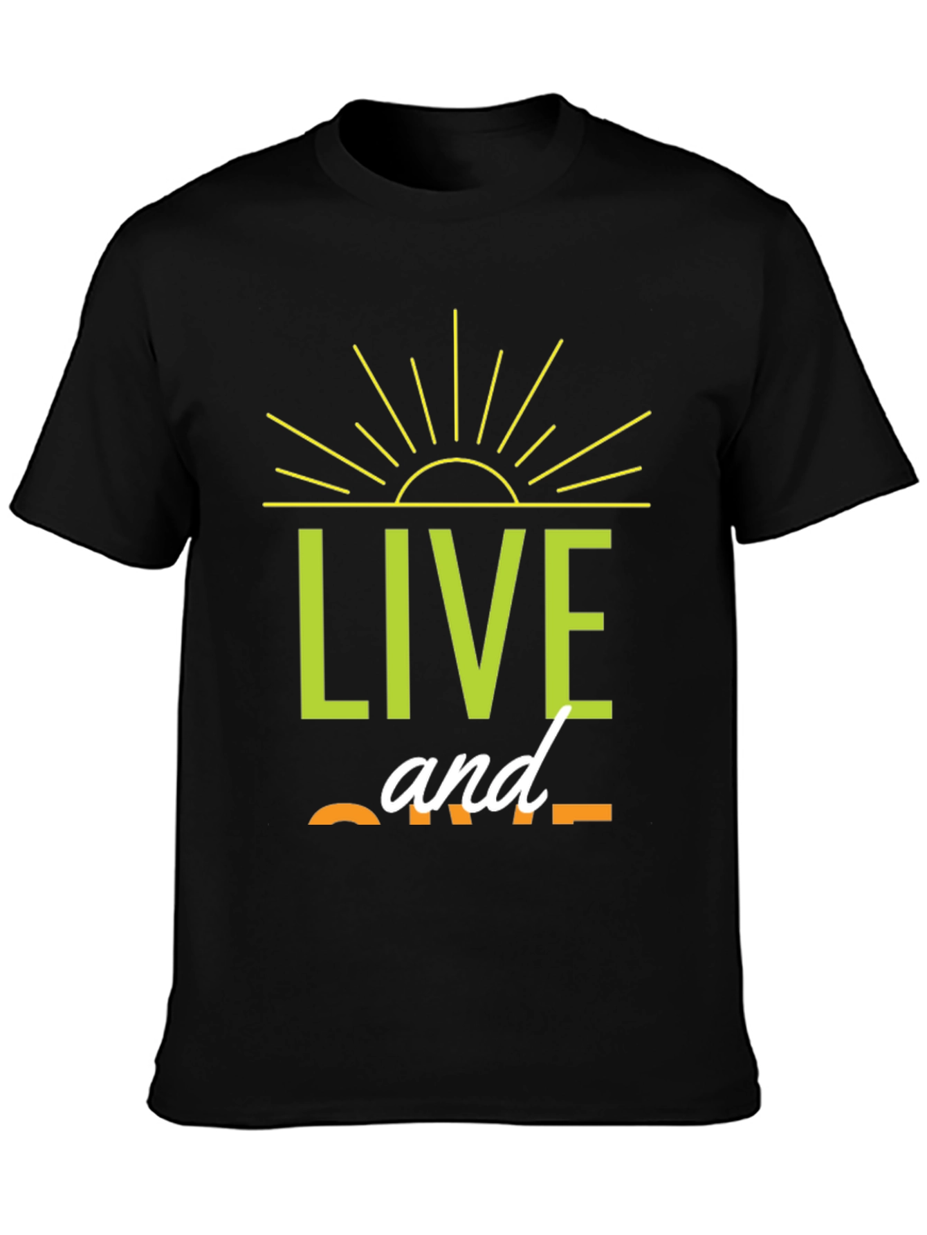 Live and Give Black Graphic T-Shirt