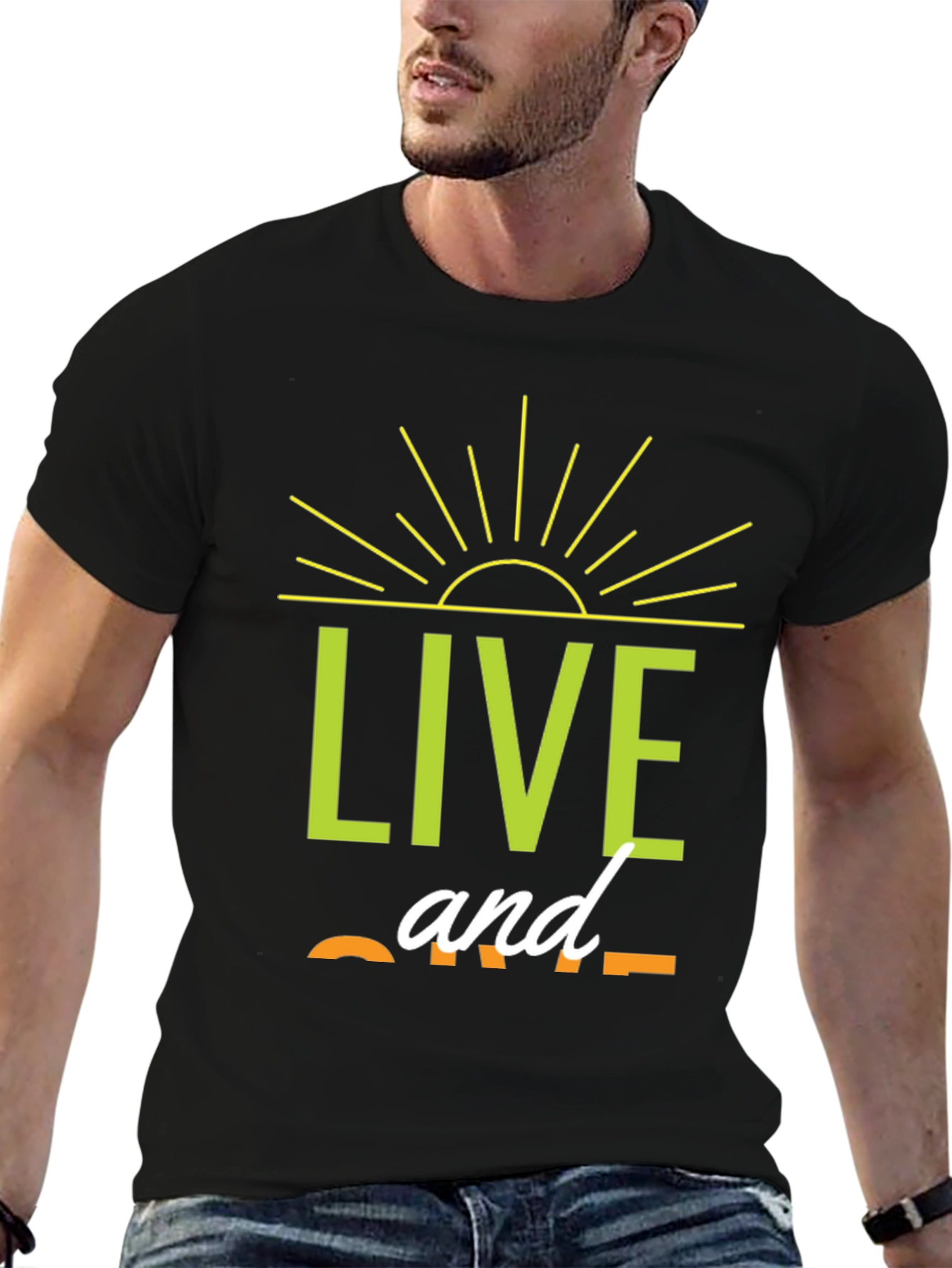 Live and Give Black Graphic T-Shirt