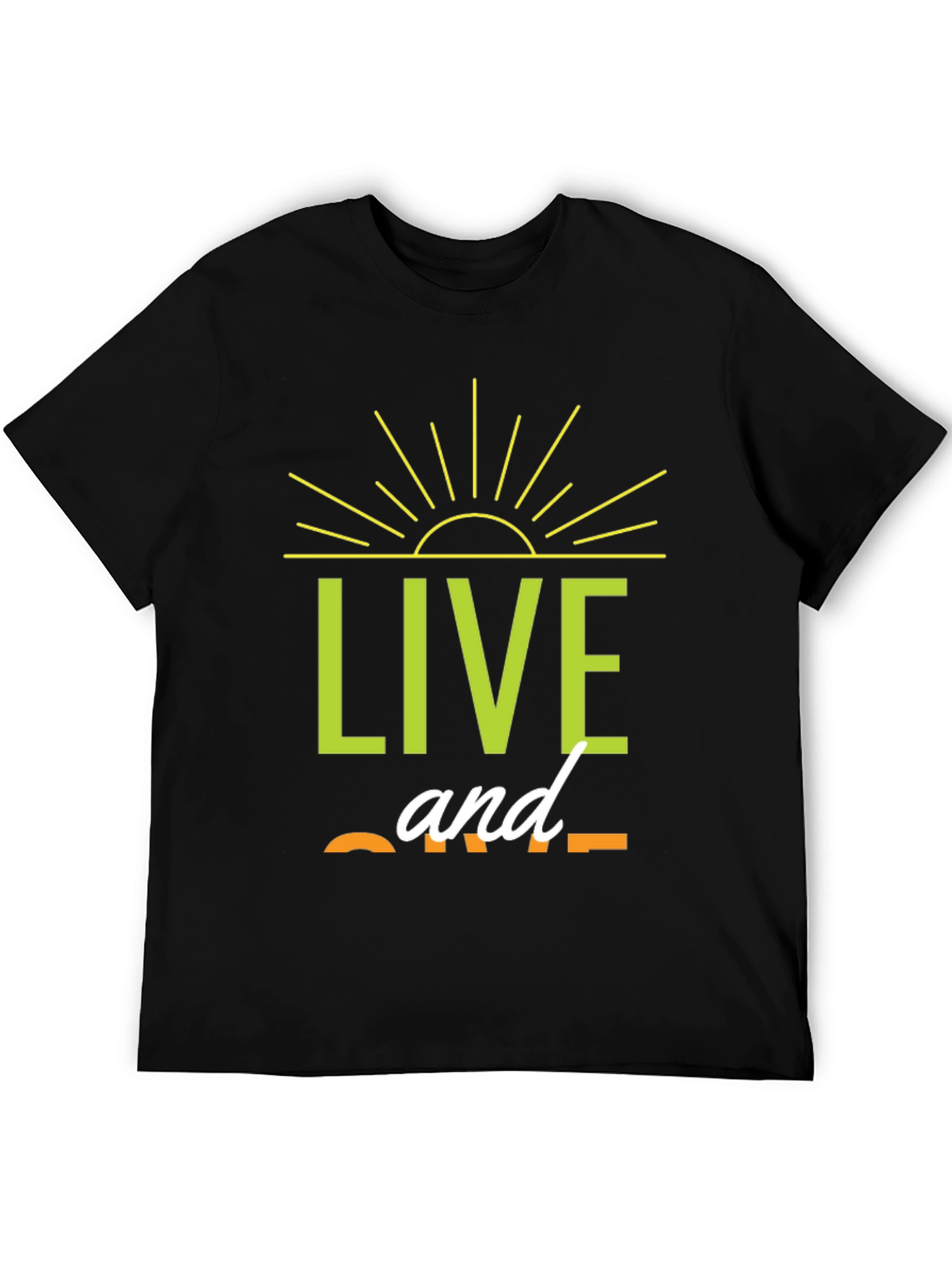 Live and Give Black Graphic T-Shirt