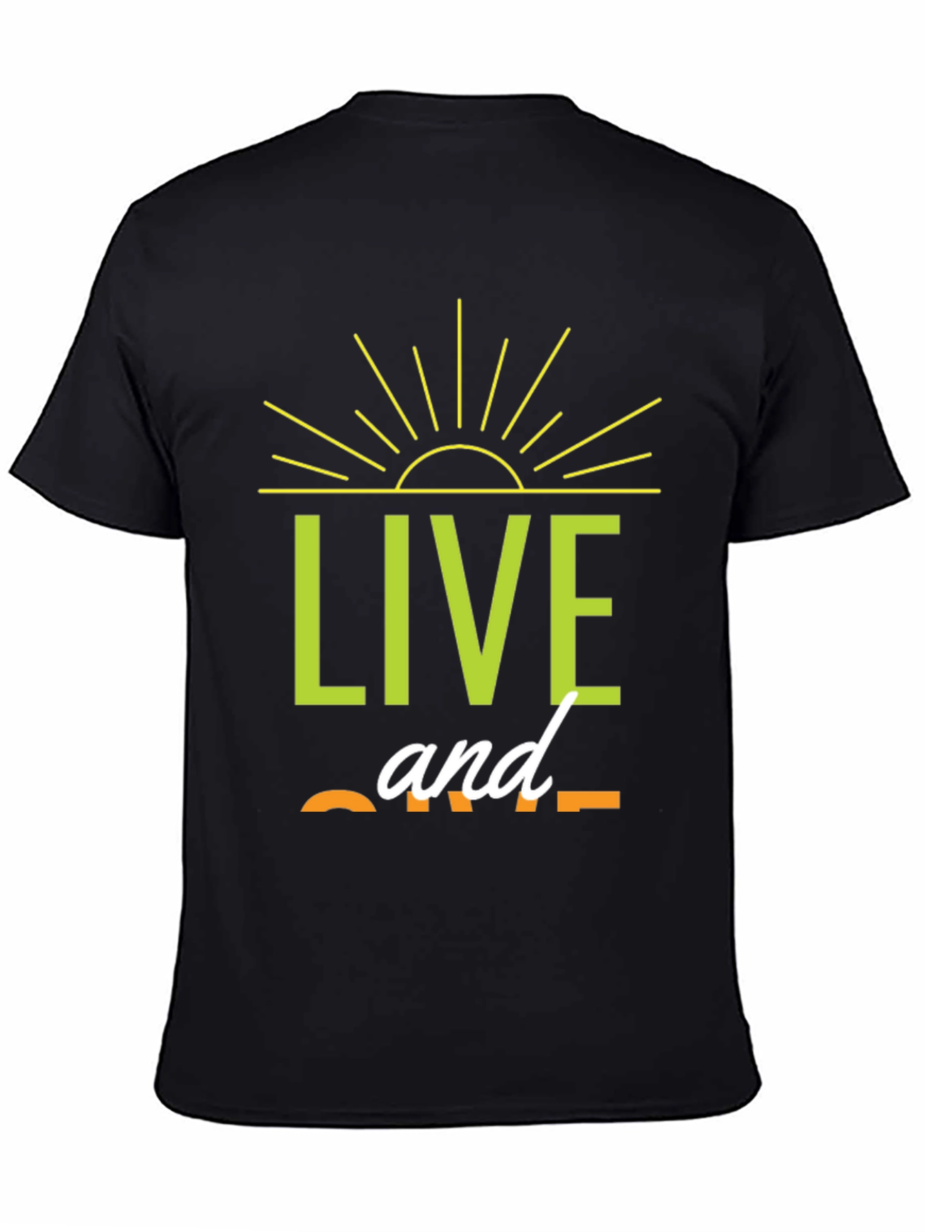 Live and Give Black Graphic T-Shirt