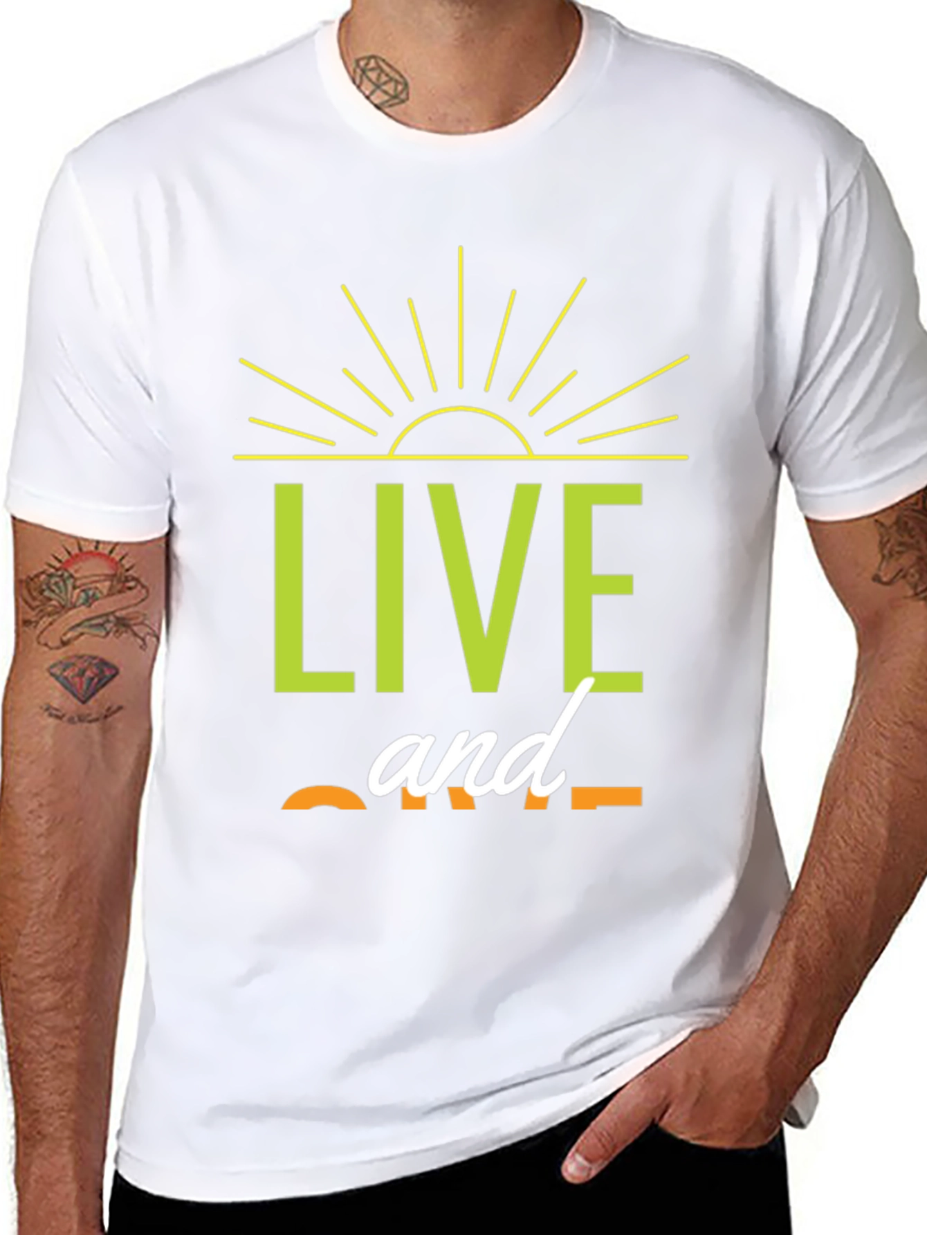 Live and Give Black Graphic T-Shirt
