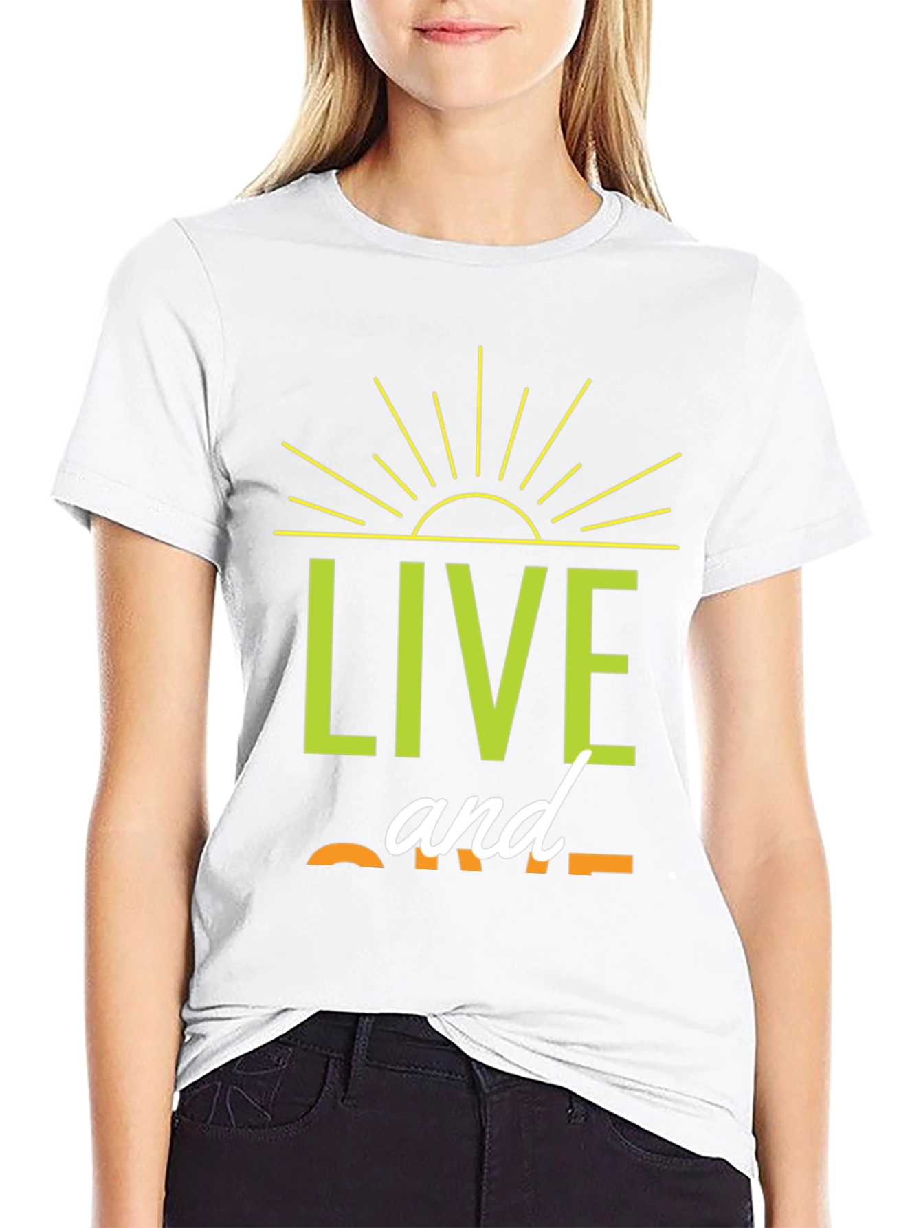 Live and Give Black Graphic T-Shirt